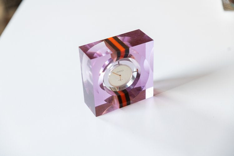 Vintage Gucci Lucite Clock