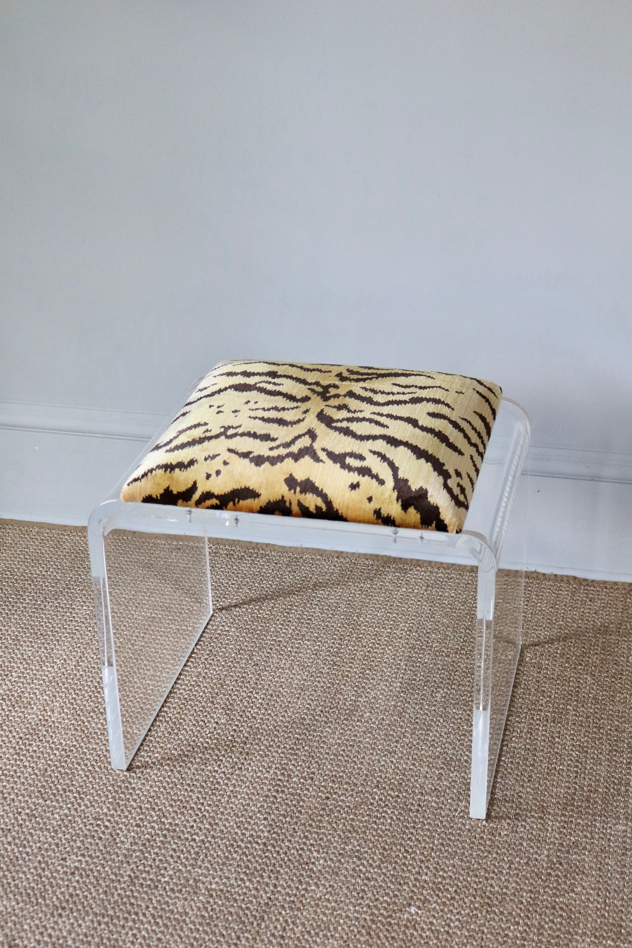 Scalamandre Lucite Stool