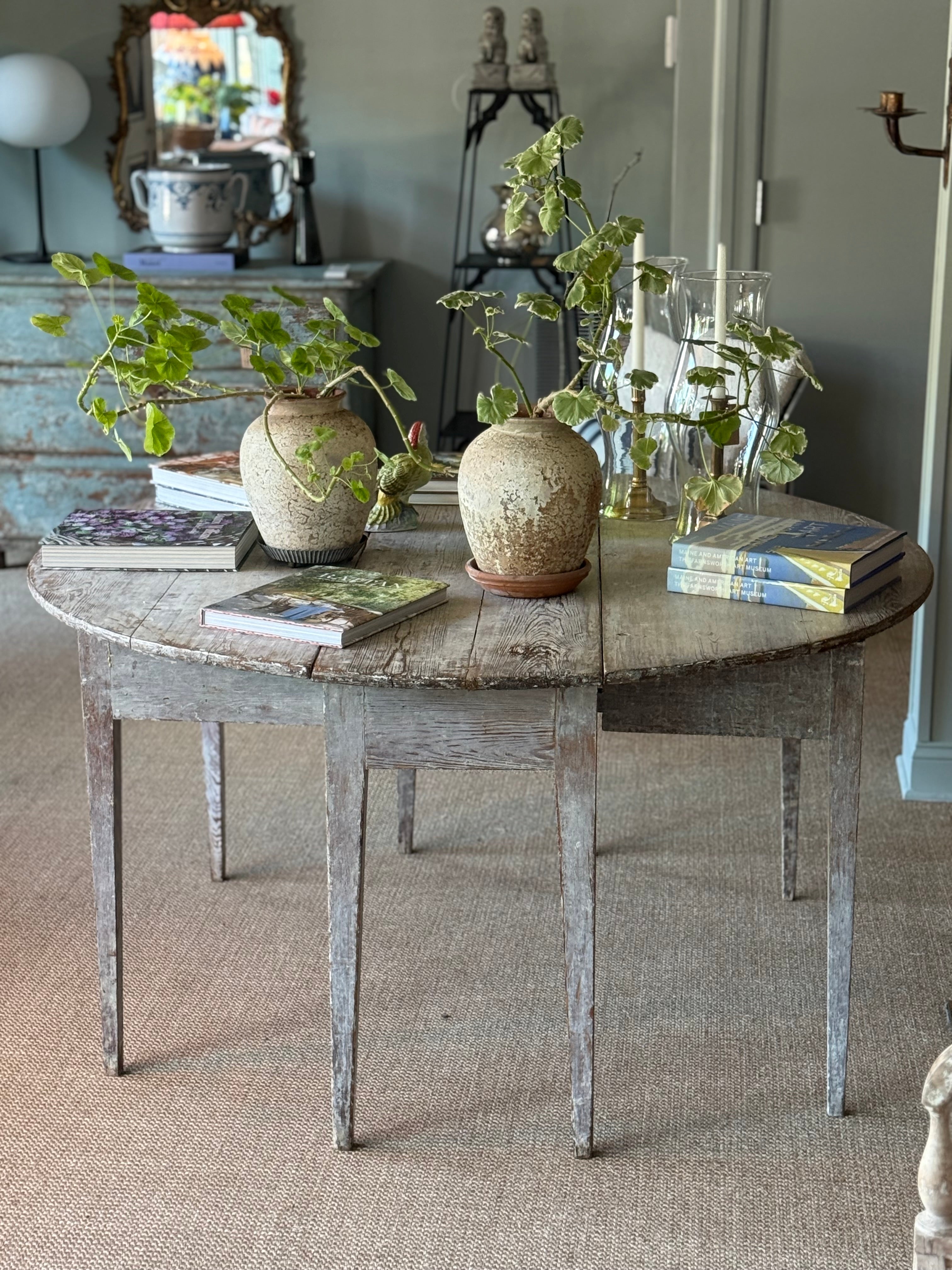 Swedish Round Drop-Leaf Table