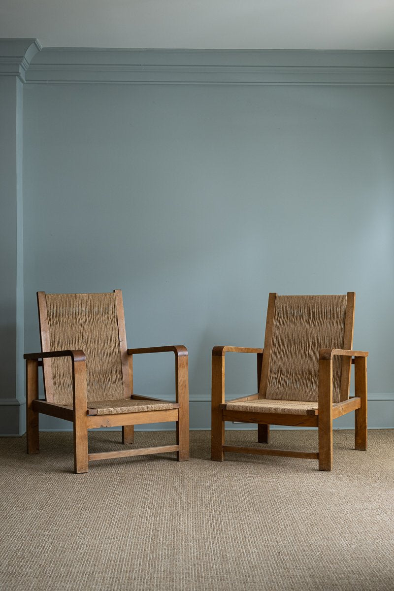 Pair of Spanish Wooden Chairs