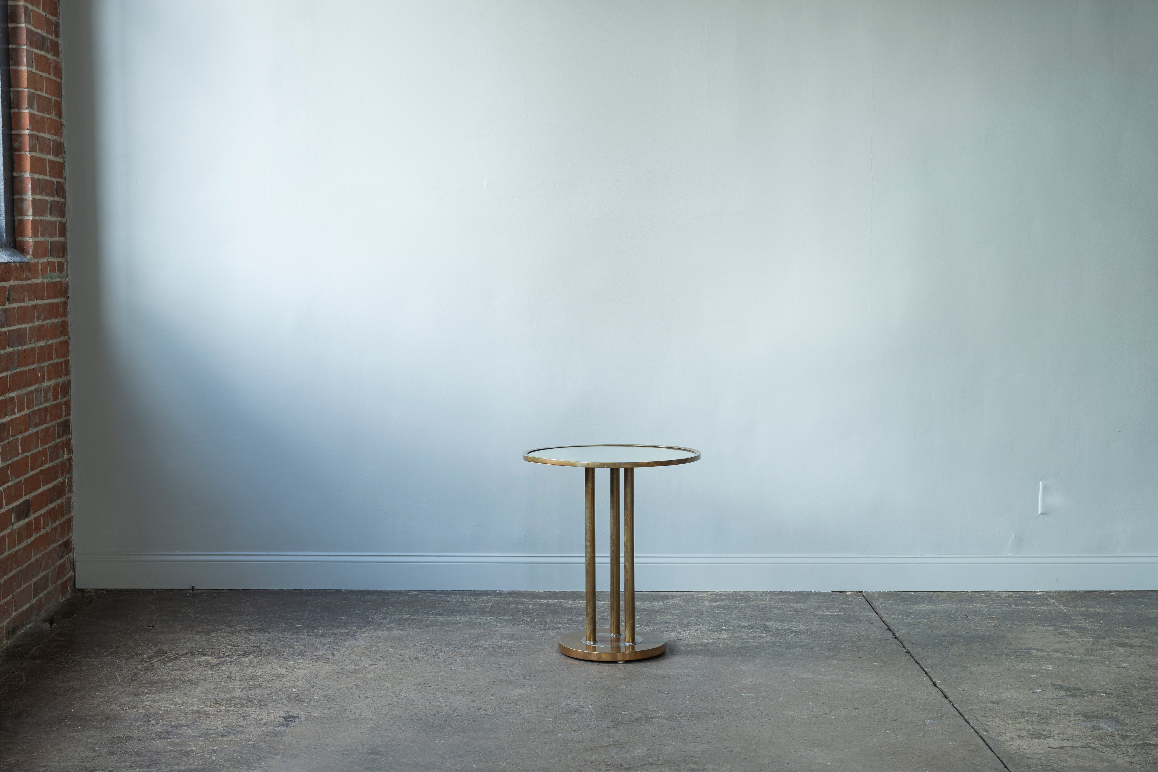 Small Round Brass Table