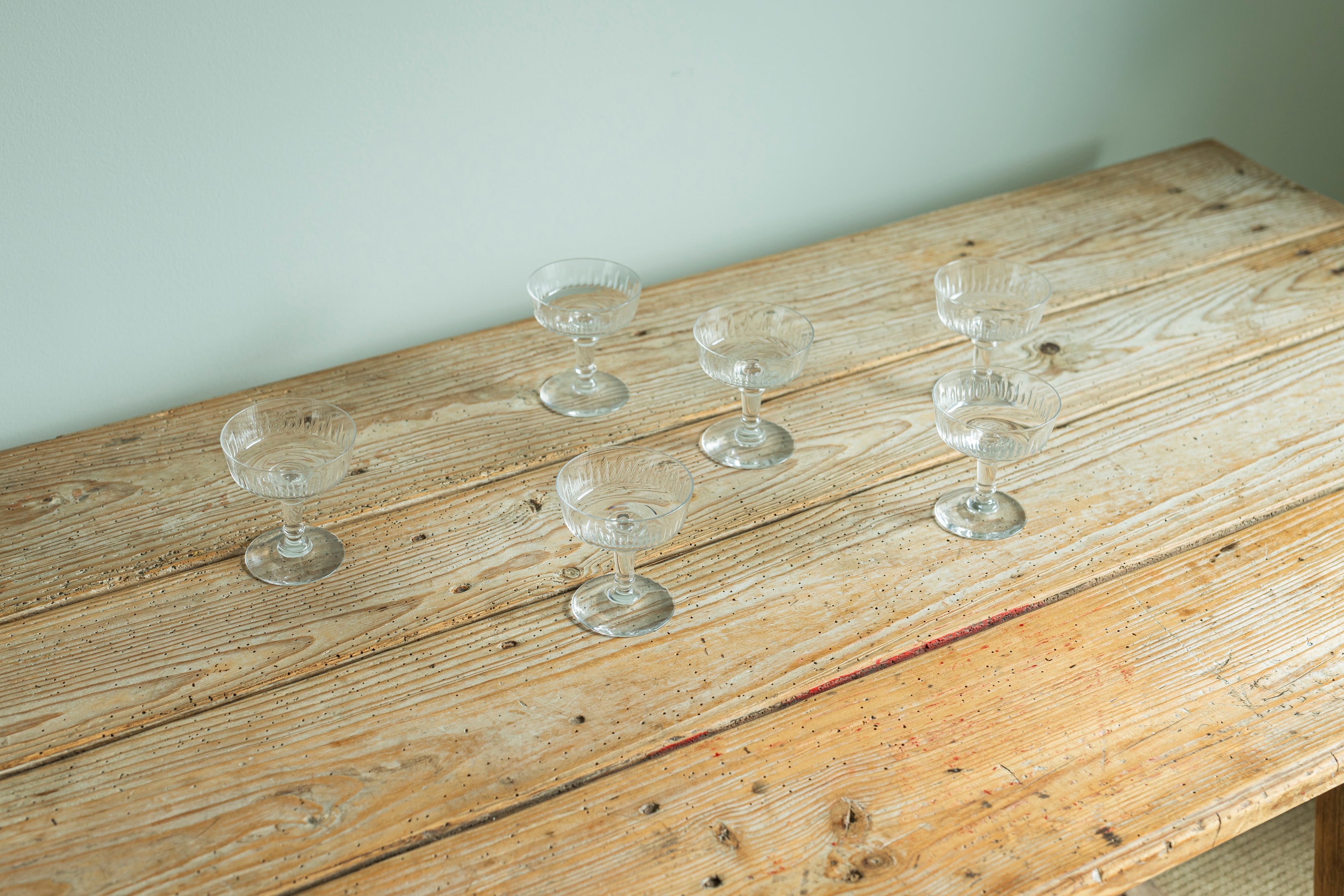 Antique Crystal Champagne Coupes