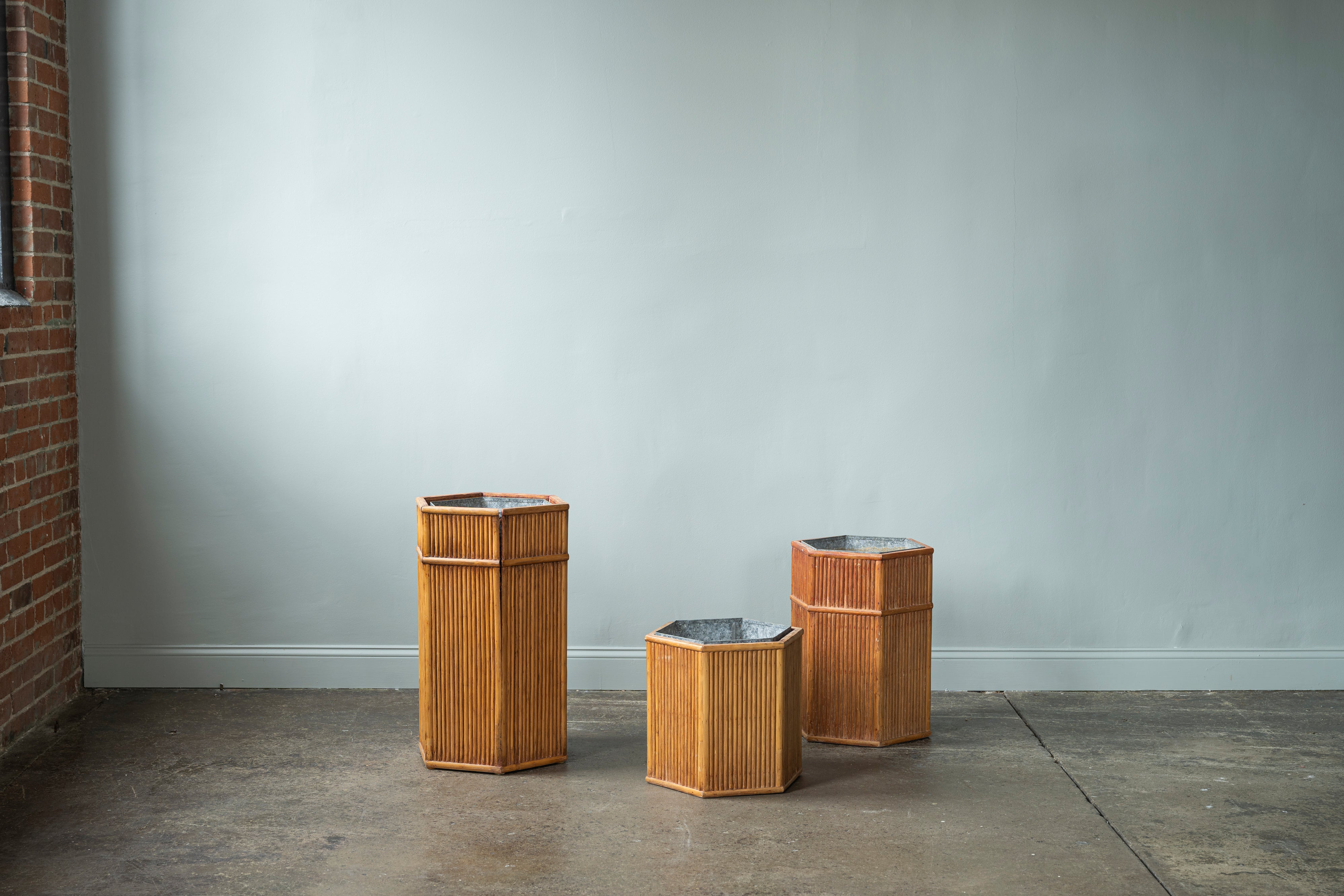 Vintage Bamboo Planters