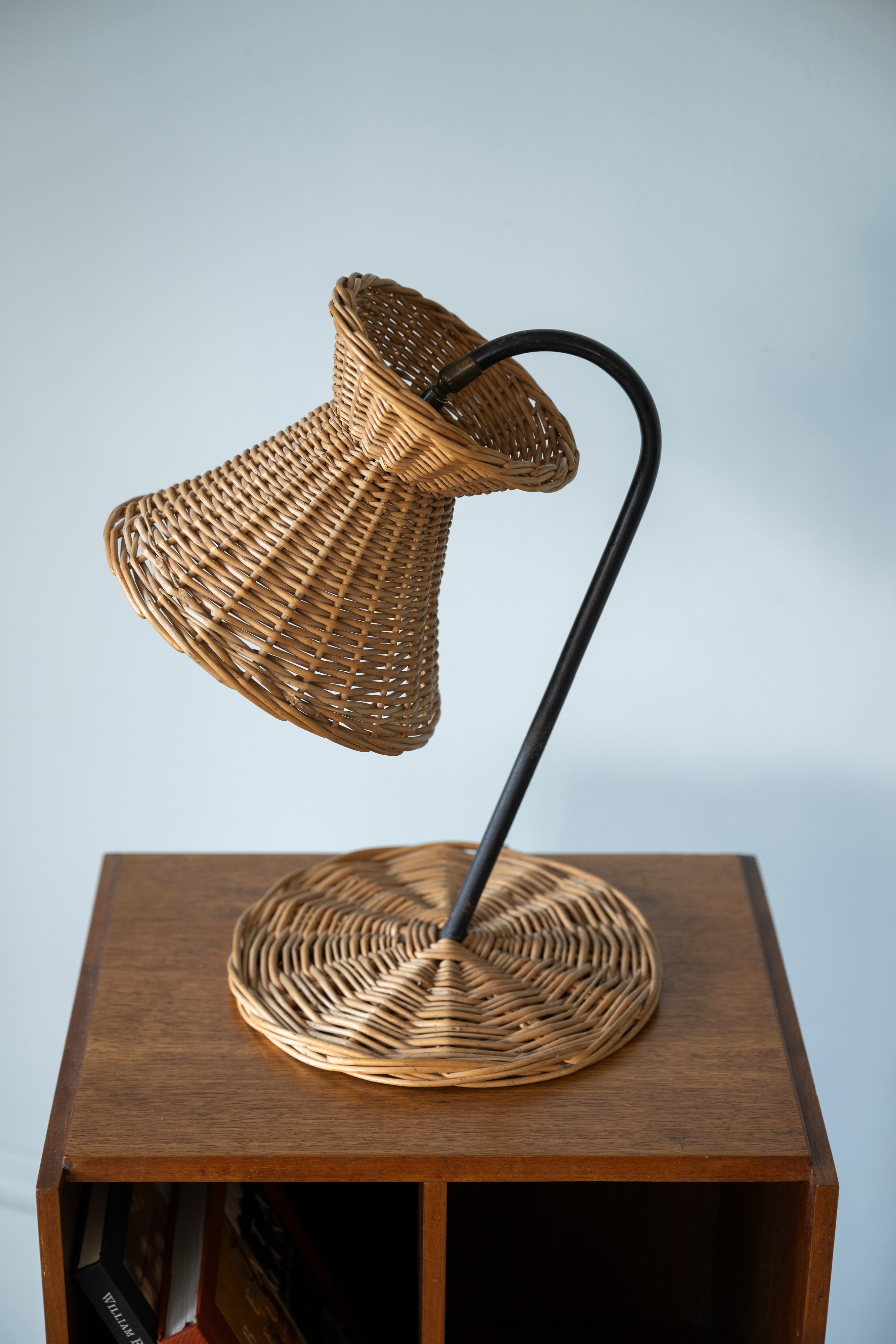 French Rattan Desk Lamp