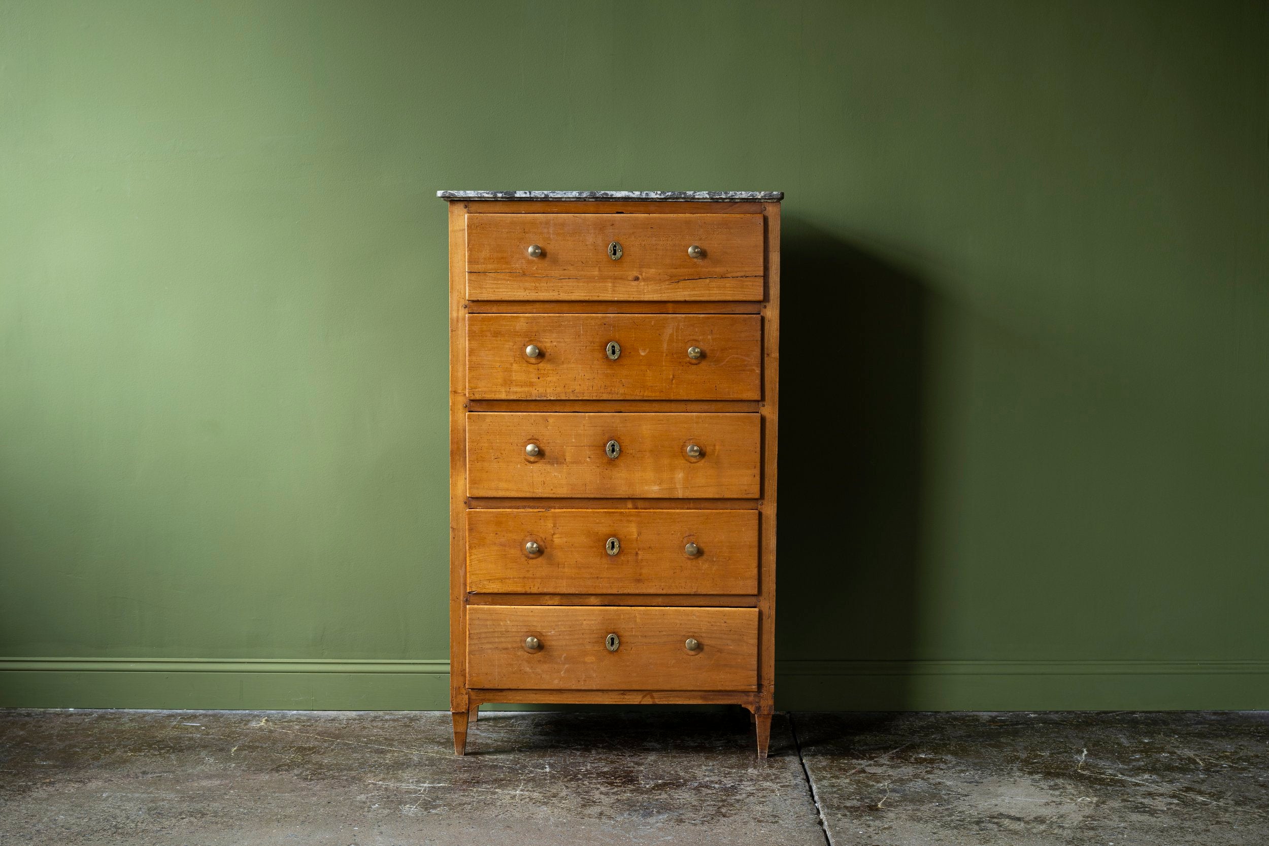 Chest French Cherry Tall Marble top