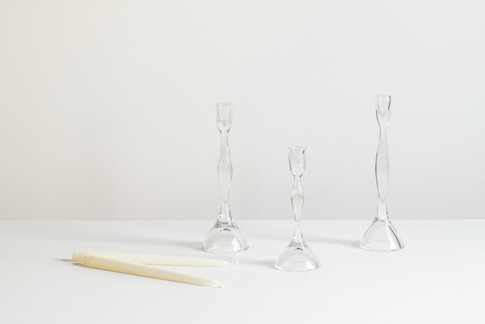 Vintage Swedish Glass Candlesticks