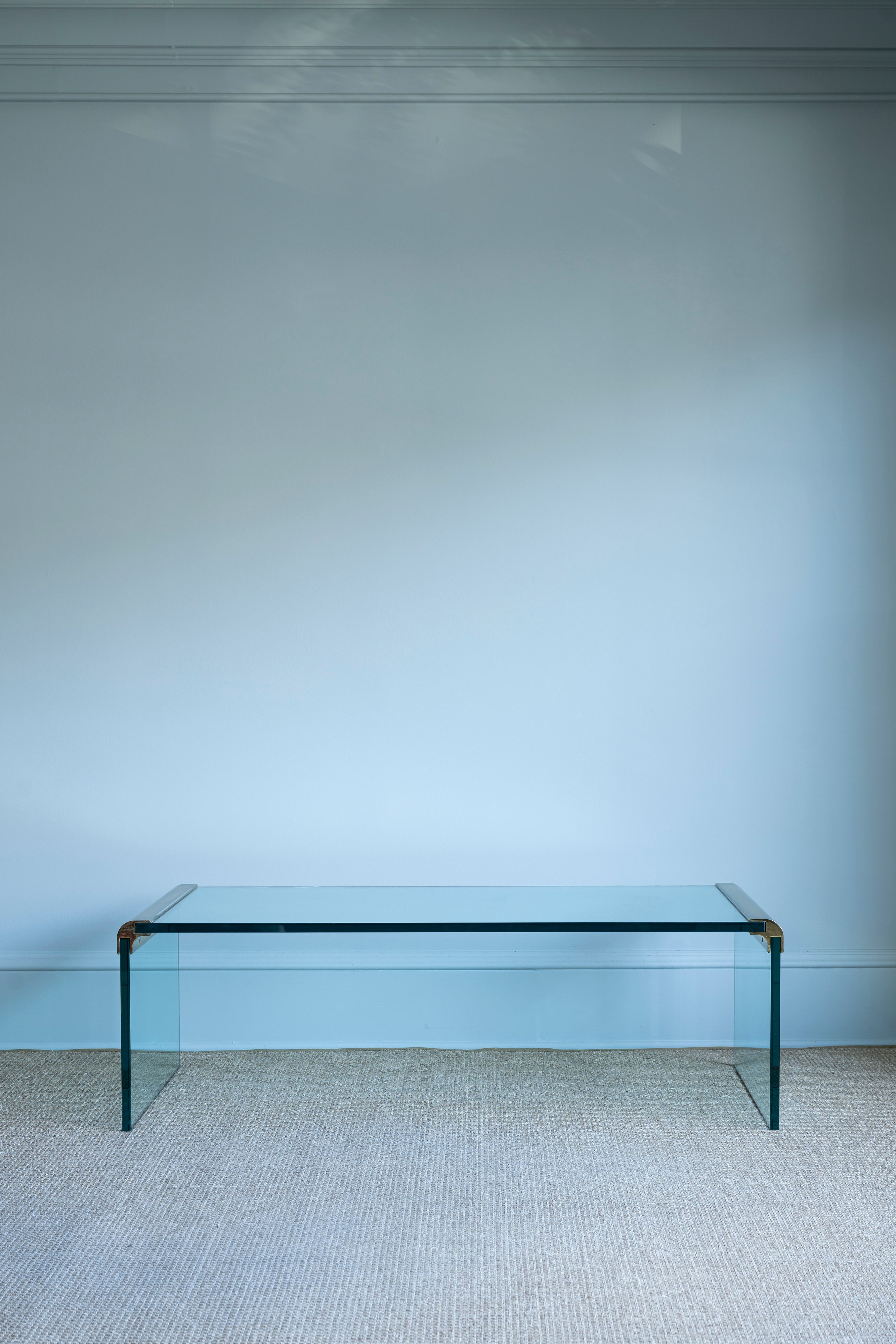 Vintage Pace Collection Brass Edge Coffee Table
