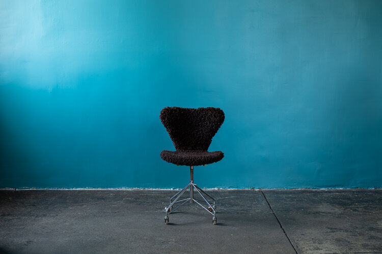 Arne Jacobson Shearling Desk Chair