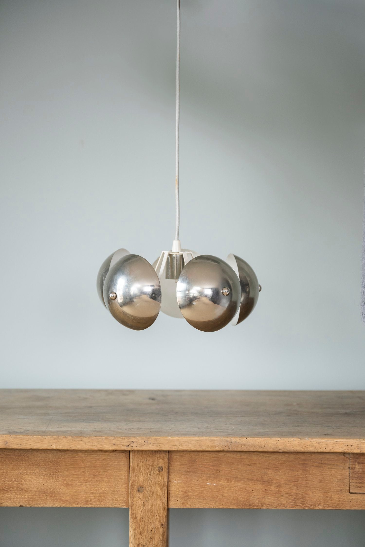 Vintage Chrome Pendant Light