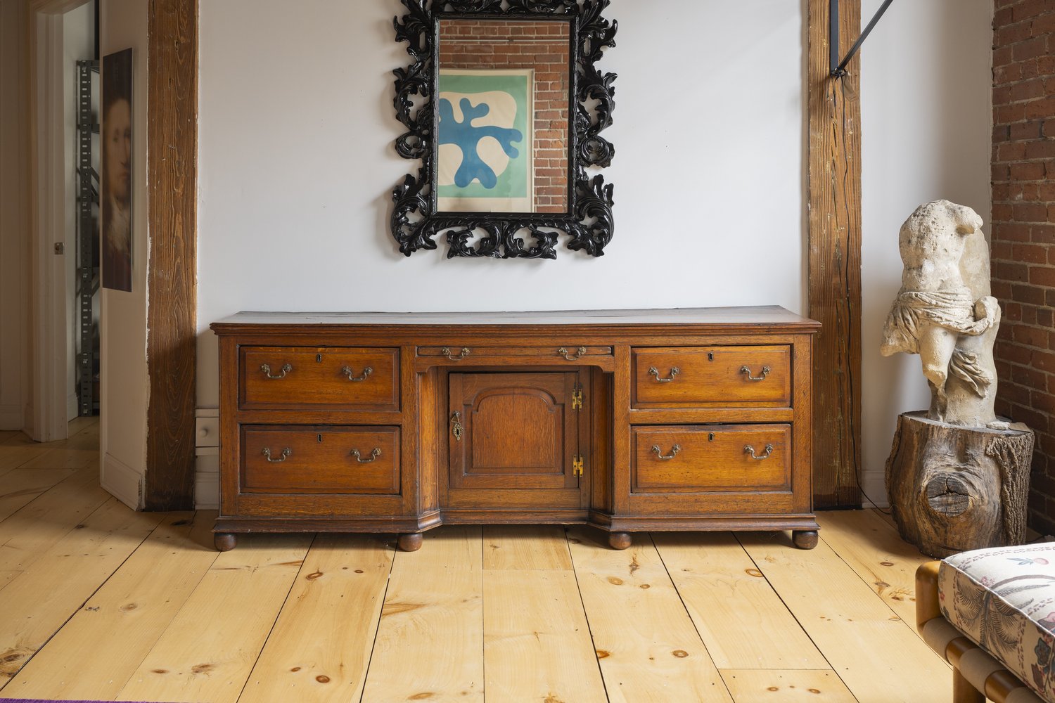 Vintage Oak Sideboard Server