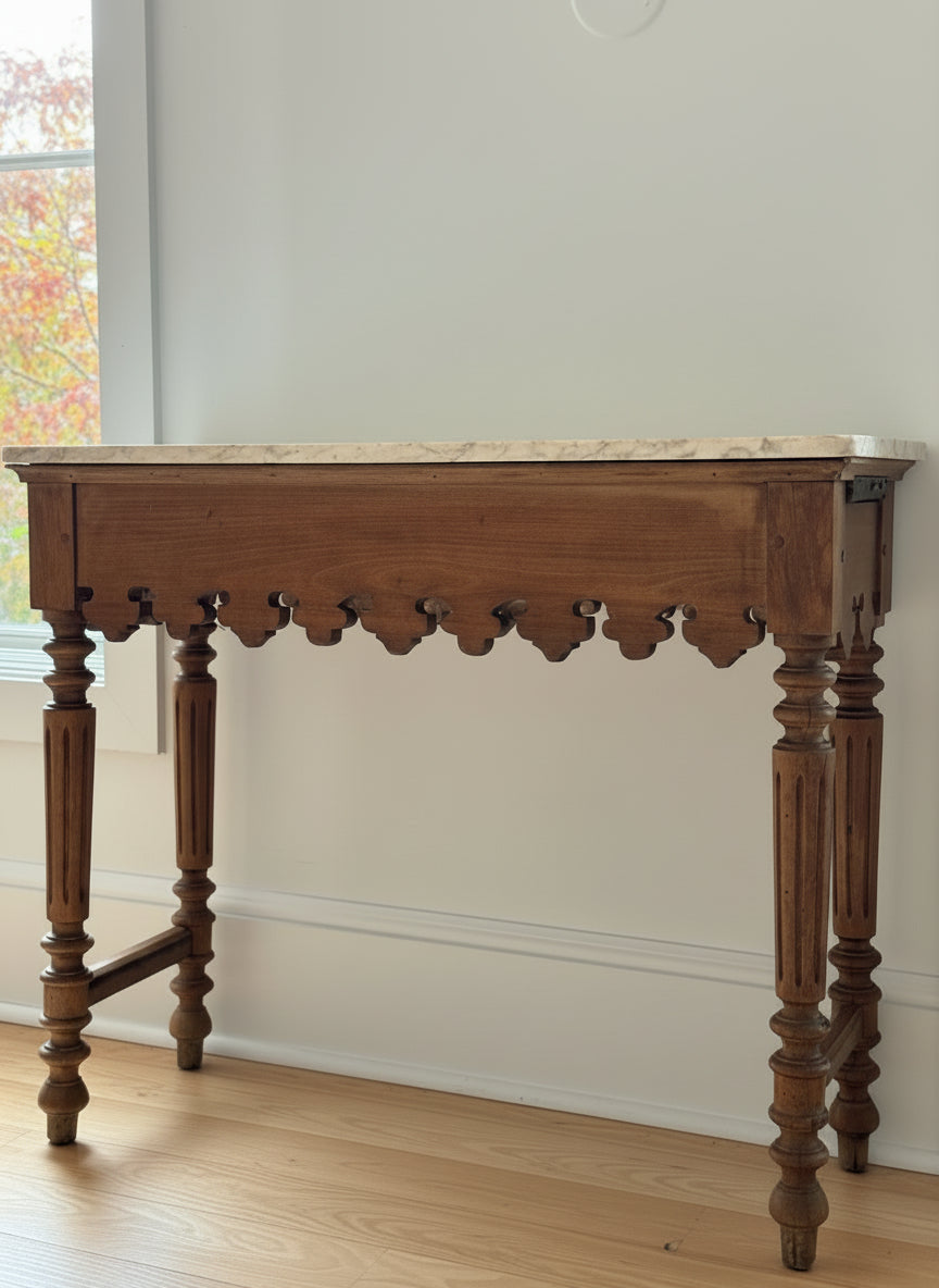 Console Table with Marble Top