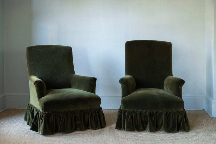Chairs  Green Velvet—restored sold seperately