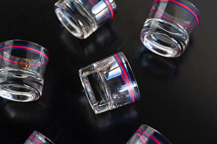 Gucci Glasses Old Fashioned, Blue Red