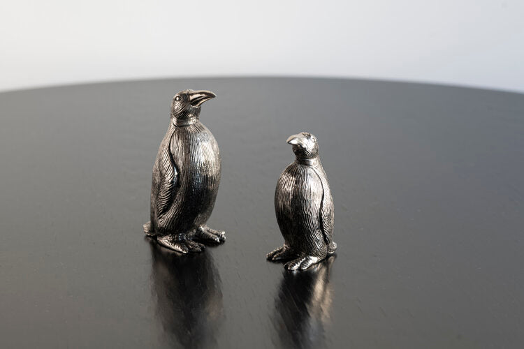 Gucci Penguin Salt & Pepper shakers sp over pewter
