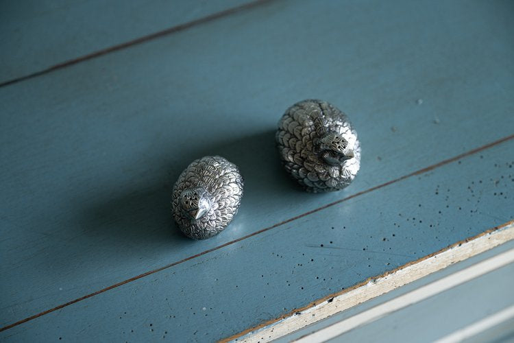 Gucci Quail Pewter Salt and Pepper Shakers