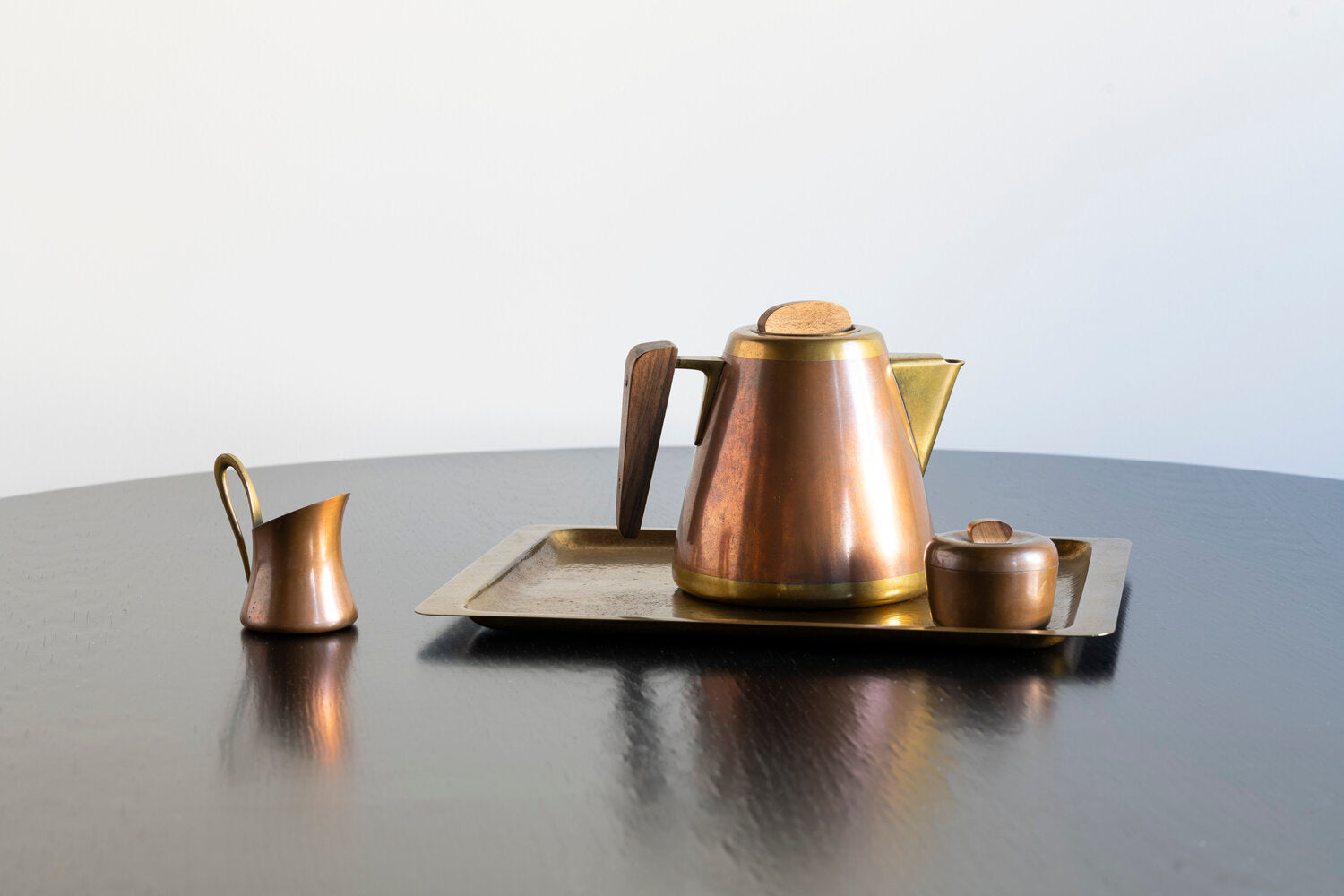 Hagenauer Copper and Brass Coffee Set with Tray