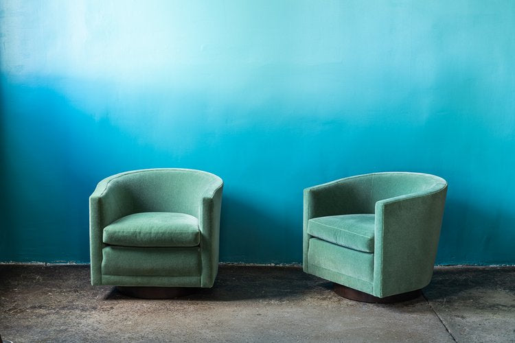 Harvey Probber Swivel Chairs Pair '70s