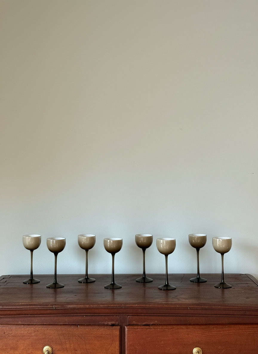 Murano Stemmed Glasses, Smoke