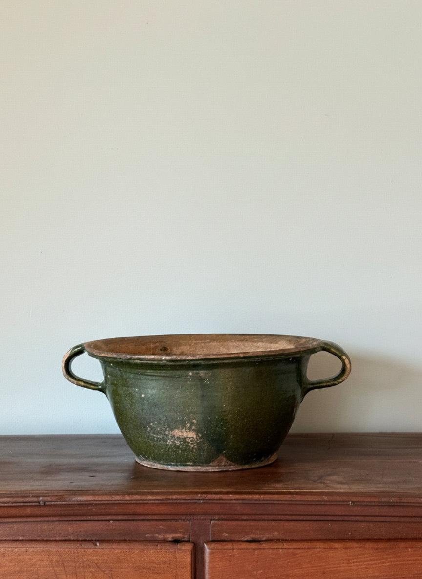 Antique Green Bowl, French