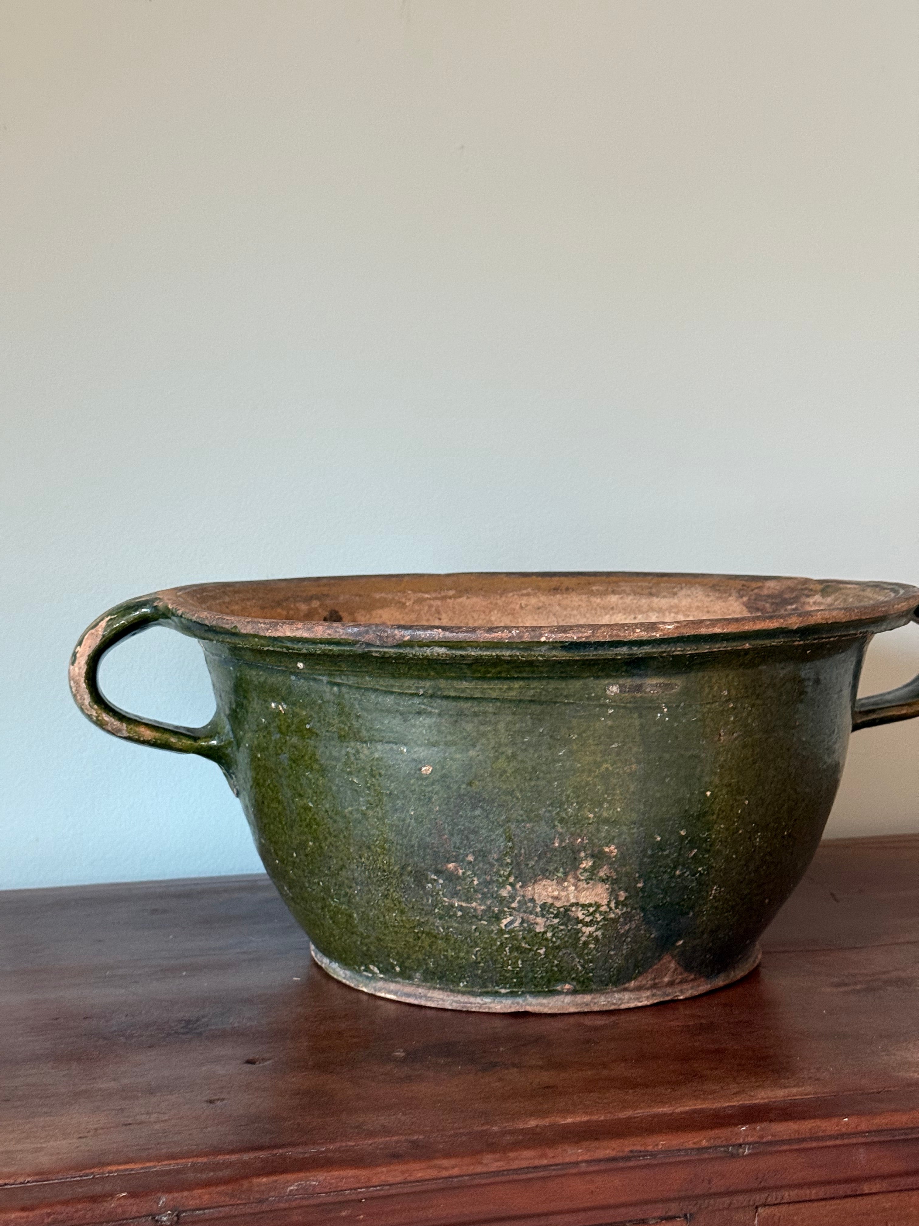 Antique Green Bowl, French