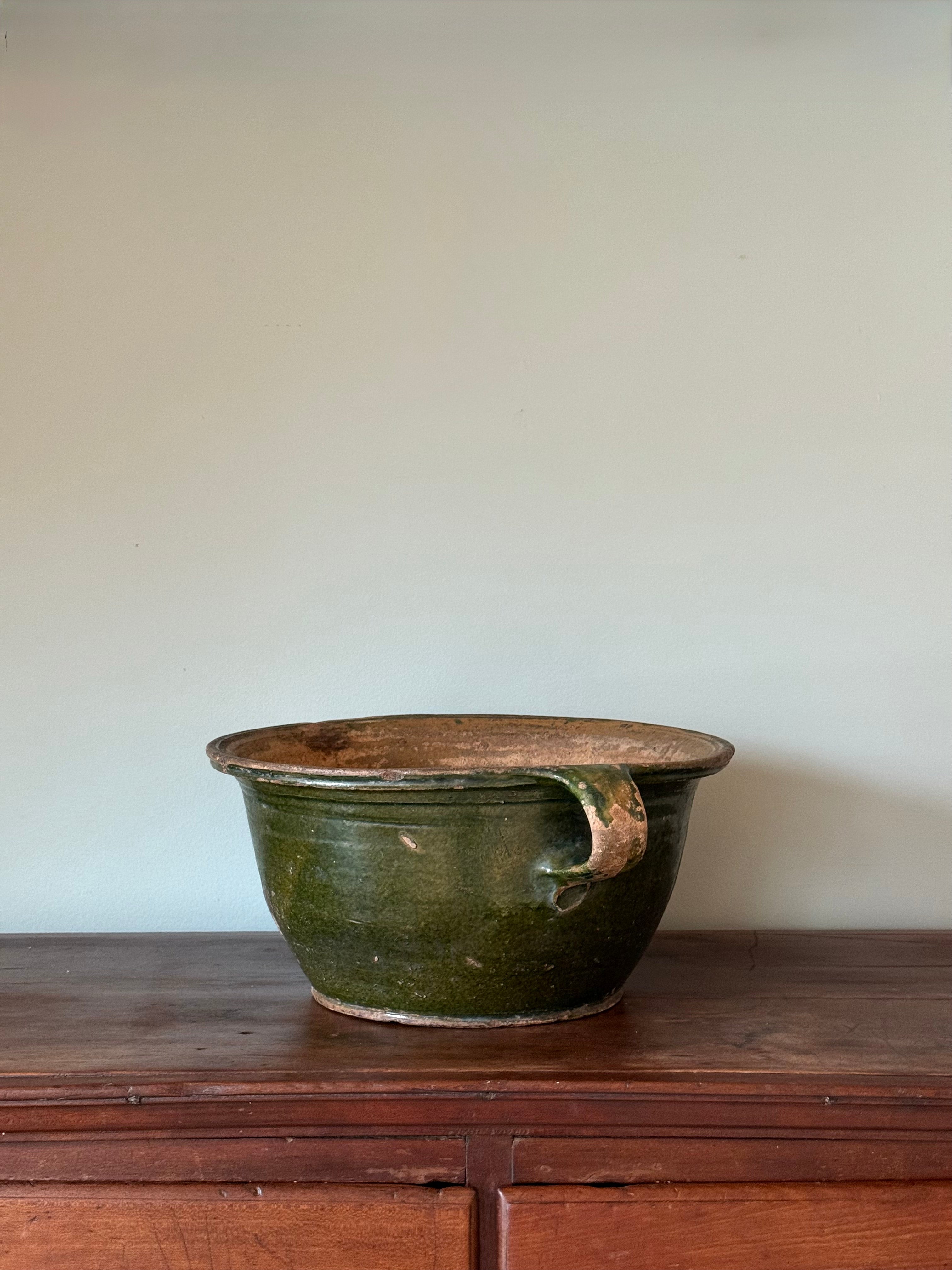 Antique Green Bowl, French
