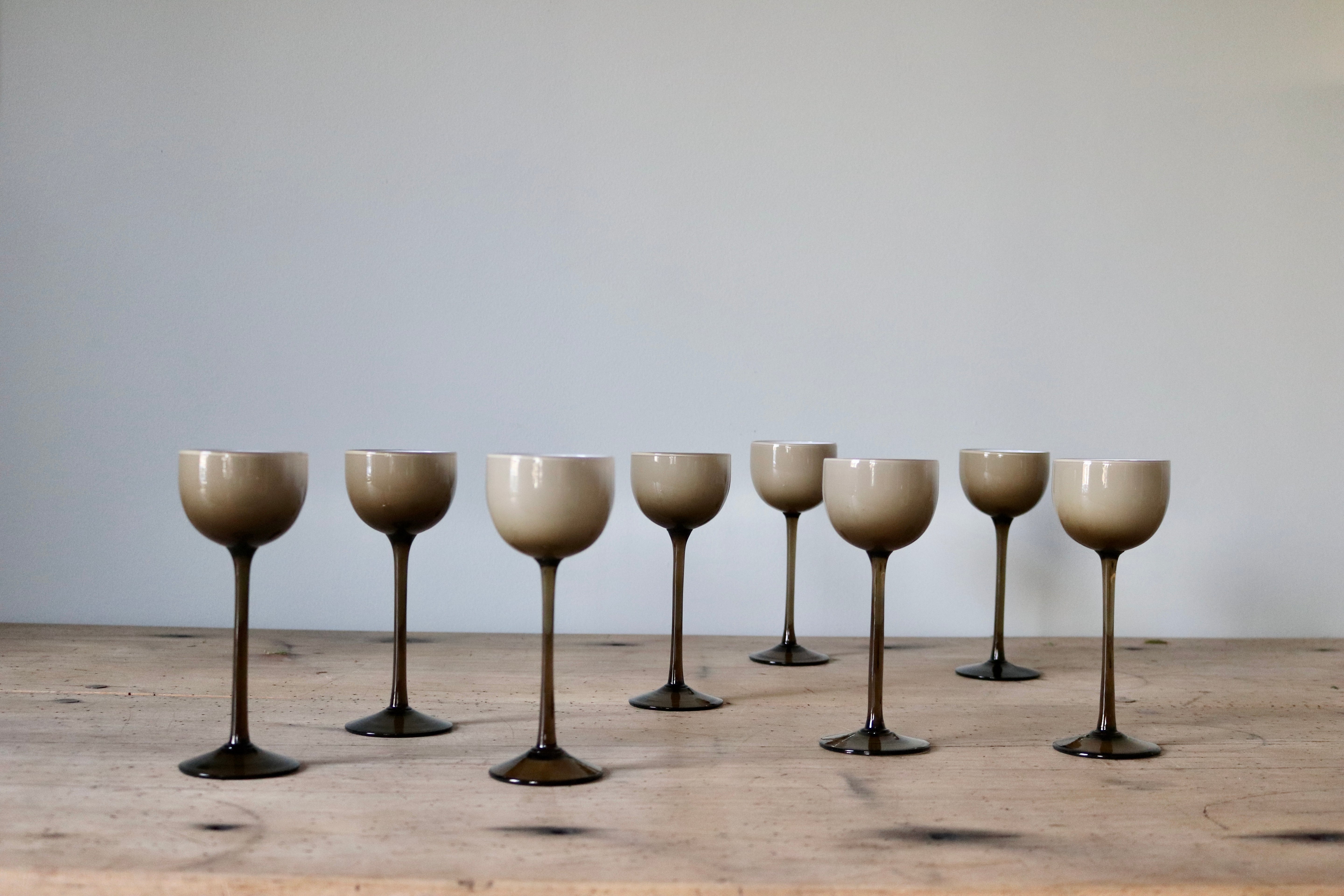 Murano Stemmed Glasses, Smoke