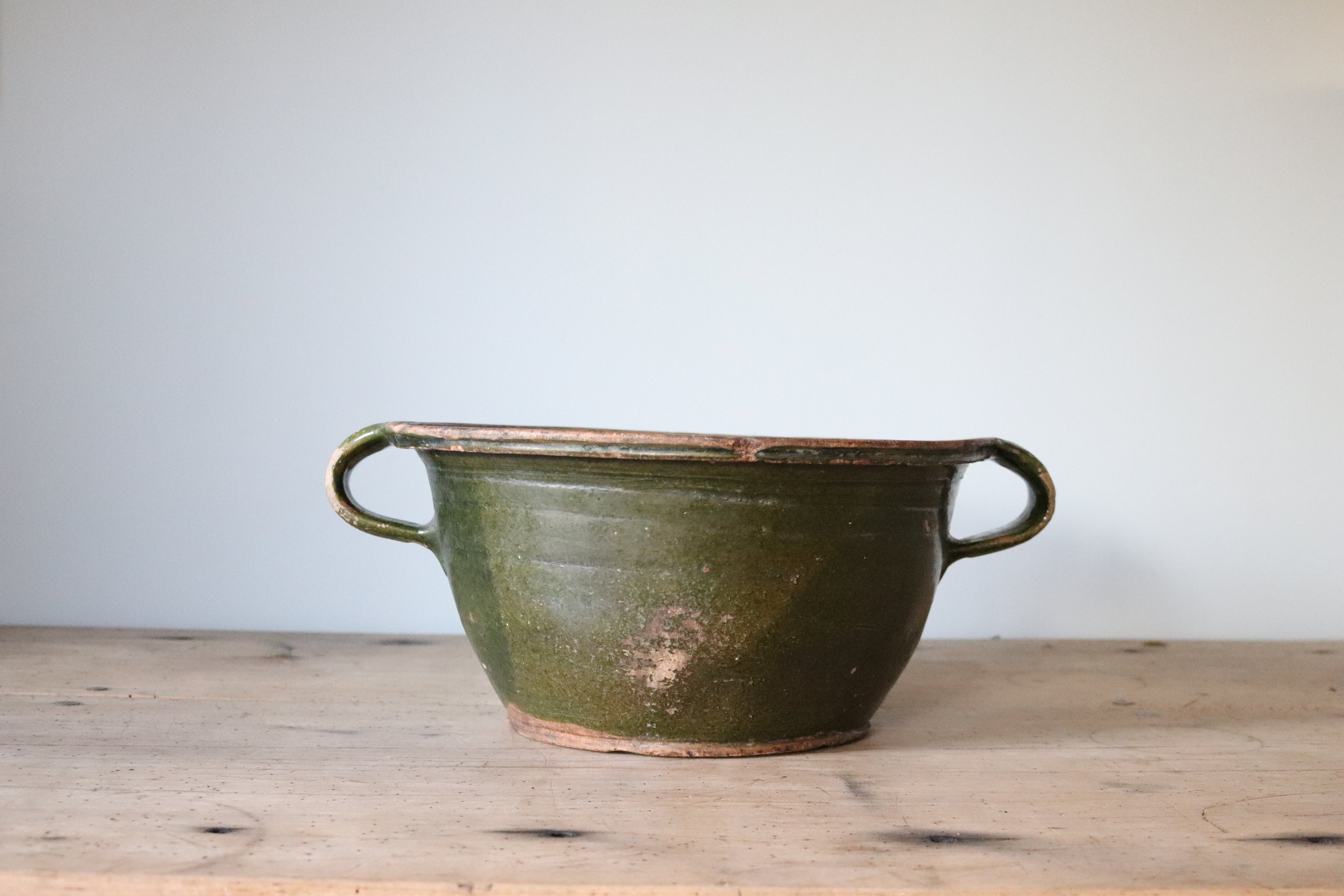 Antique Green Bowl, French