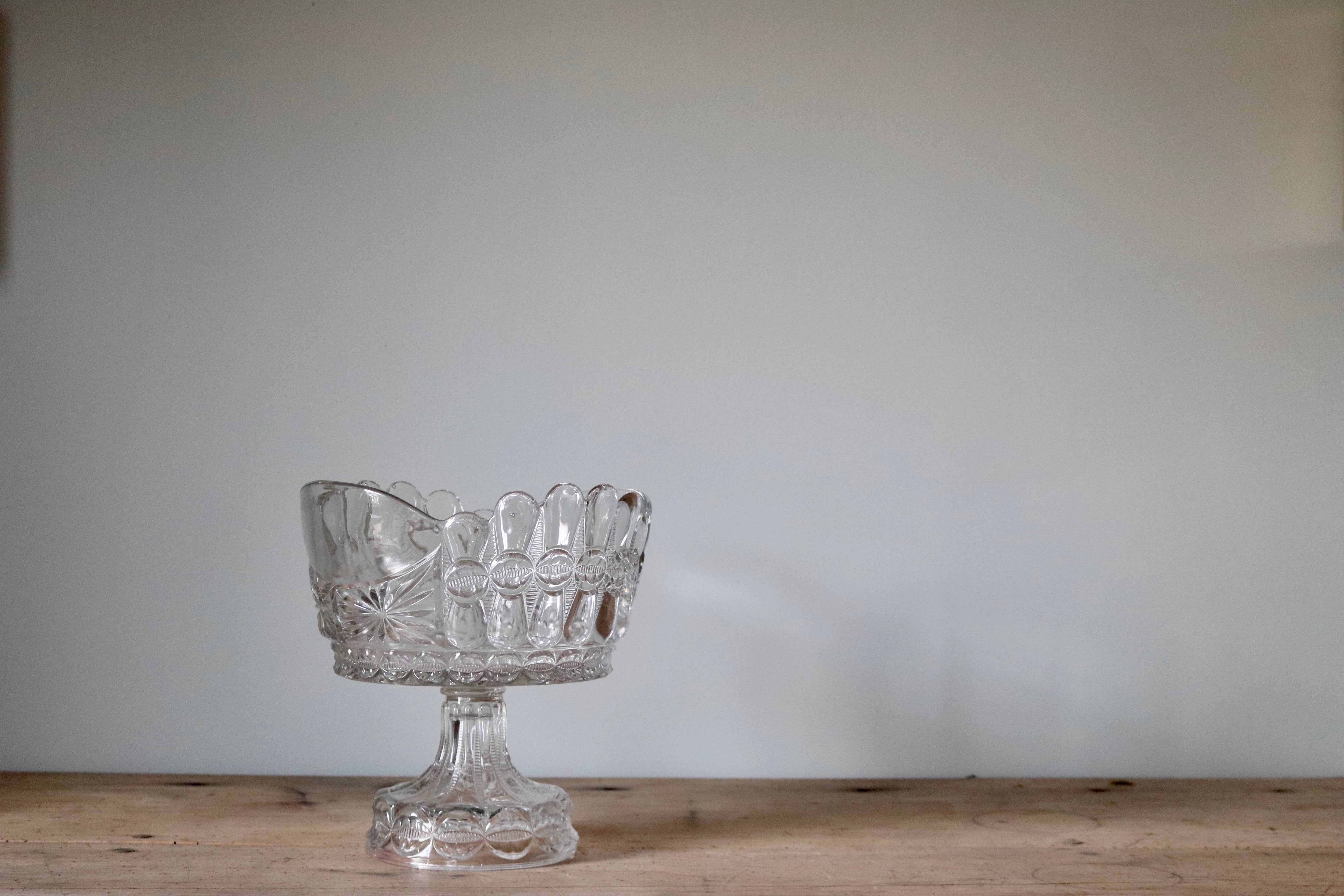 Large Antique Glass Compote