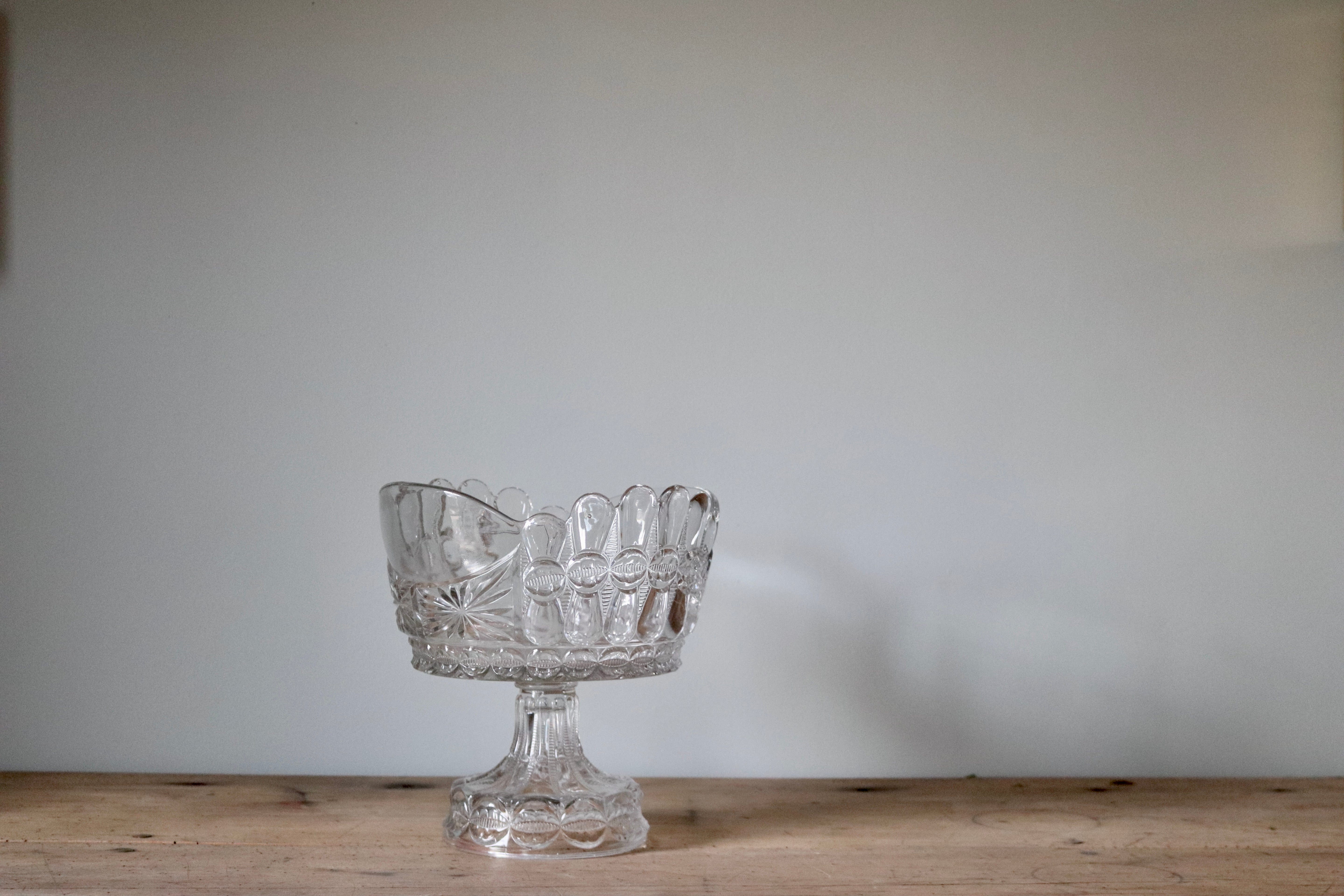 Large Antique Glass Compote