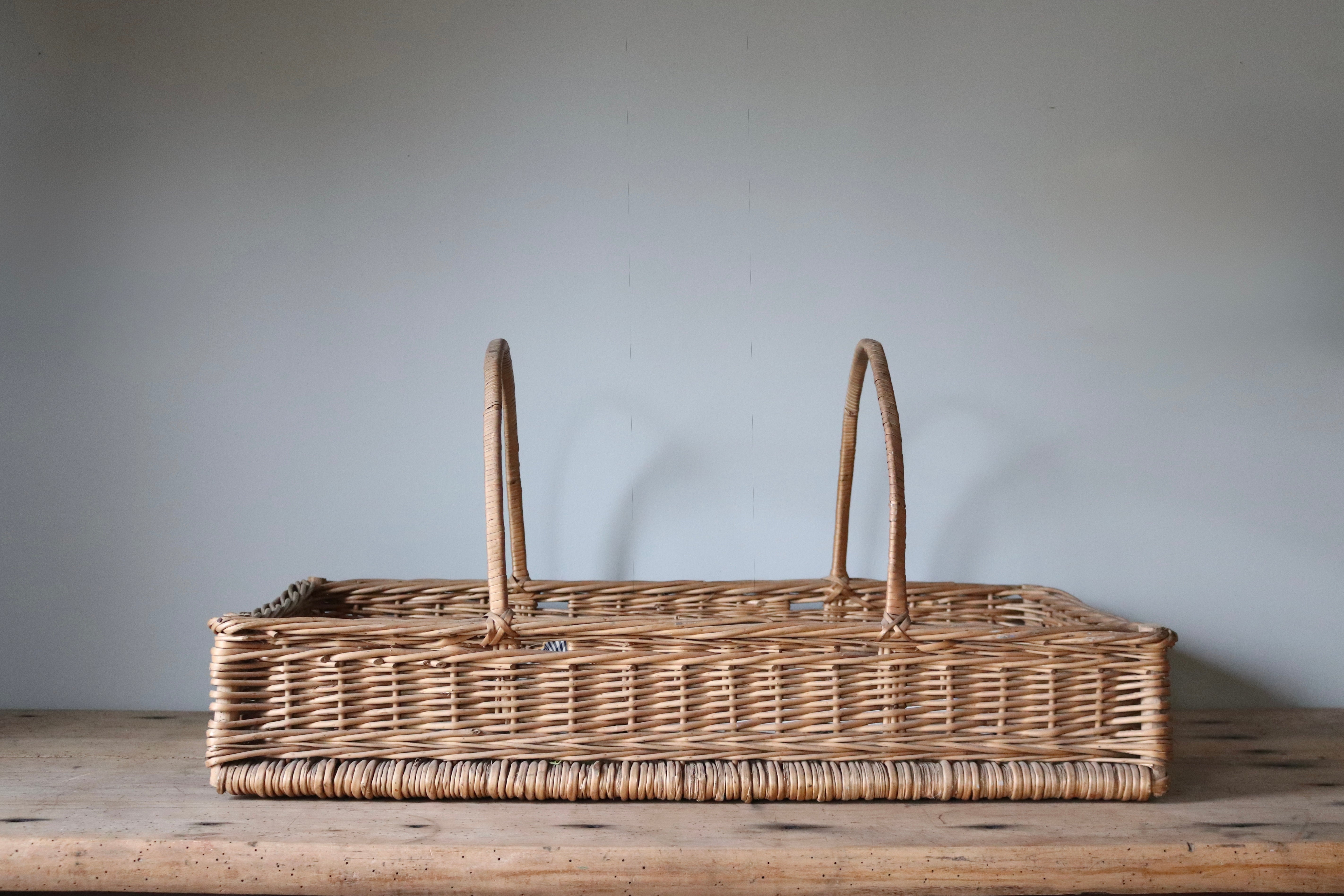 Vintage Wicker Baquette Basket