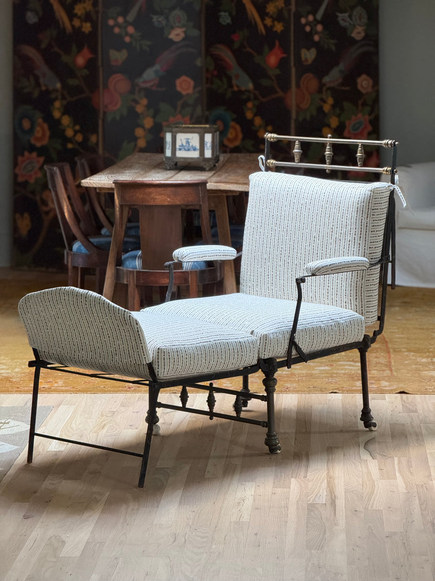 French Campaign Chaise