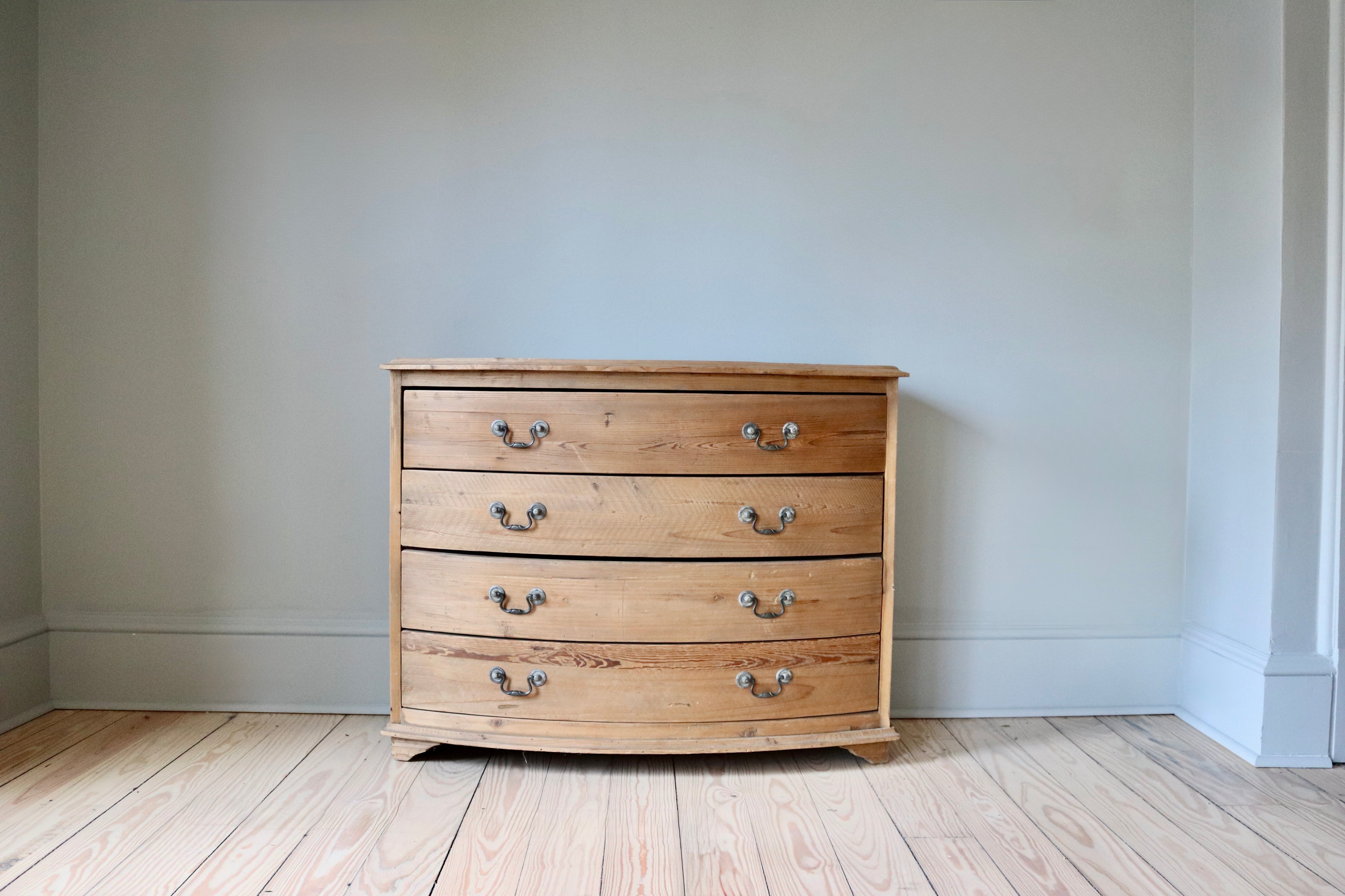 Vintage Pine Bow Front Chest