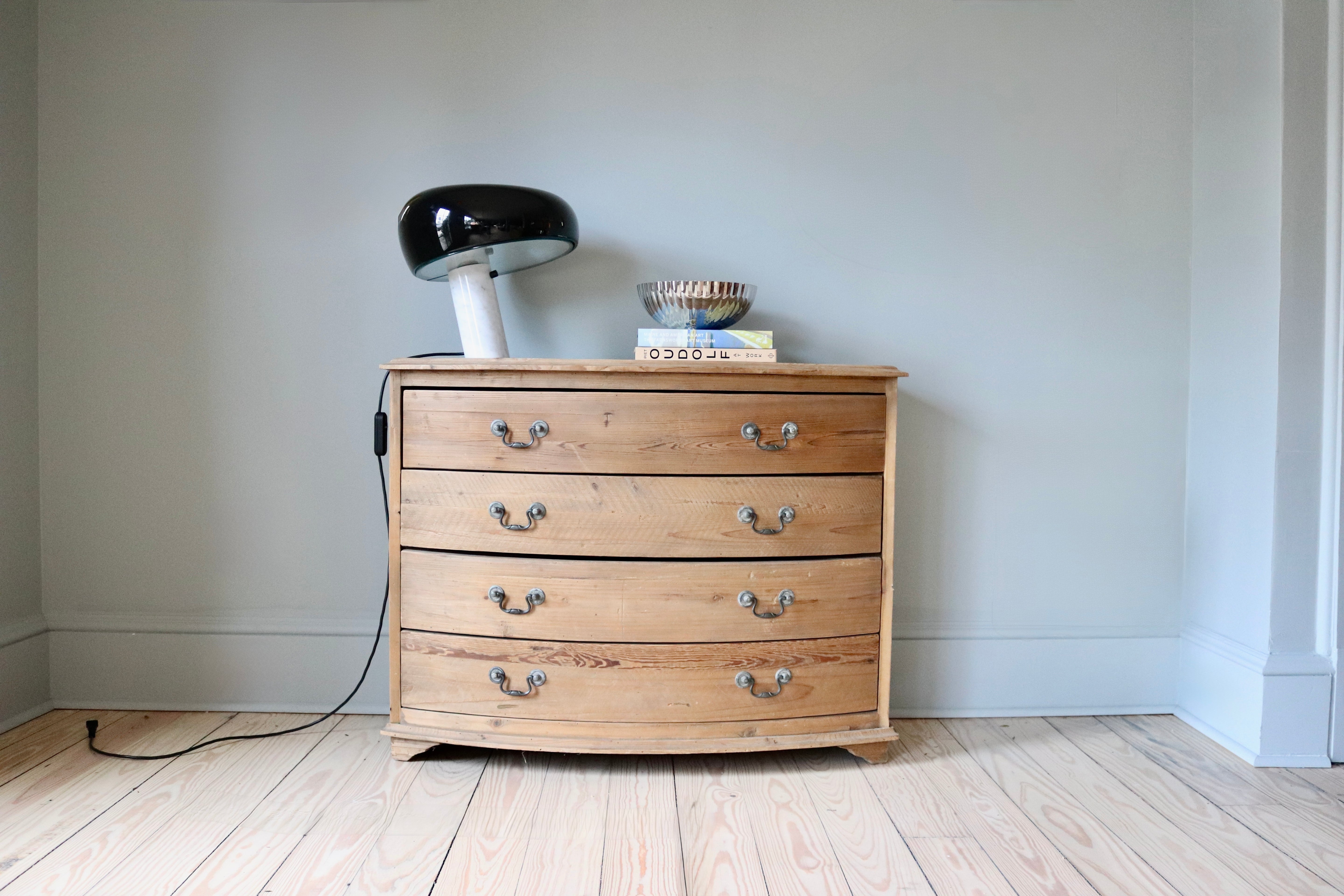 Vintage Pine Bow Front Chest