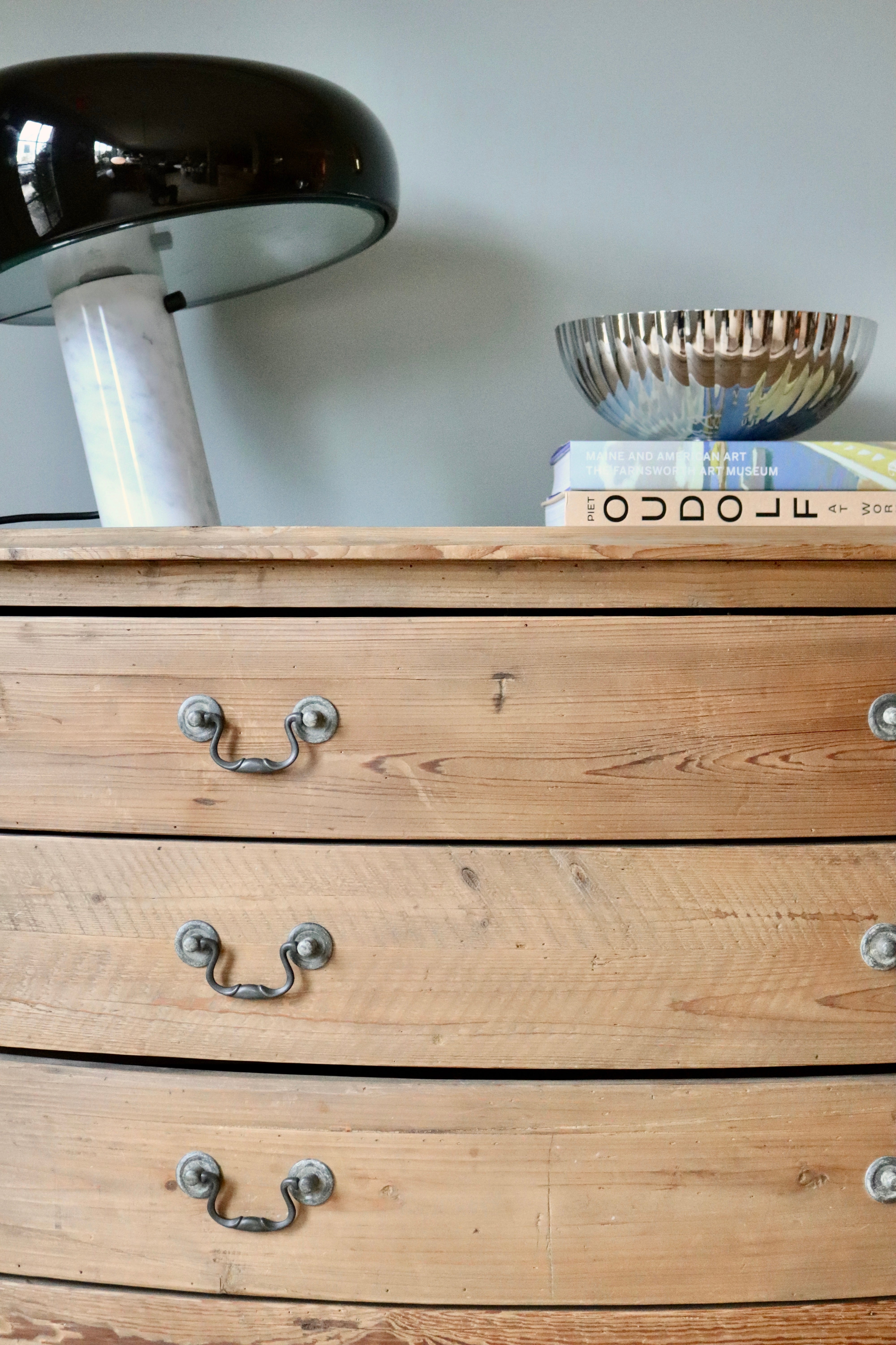 Vintage Pine Bow Front Chest