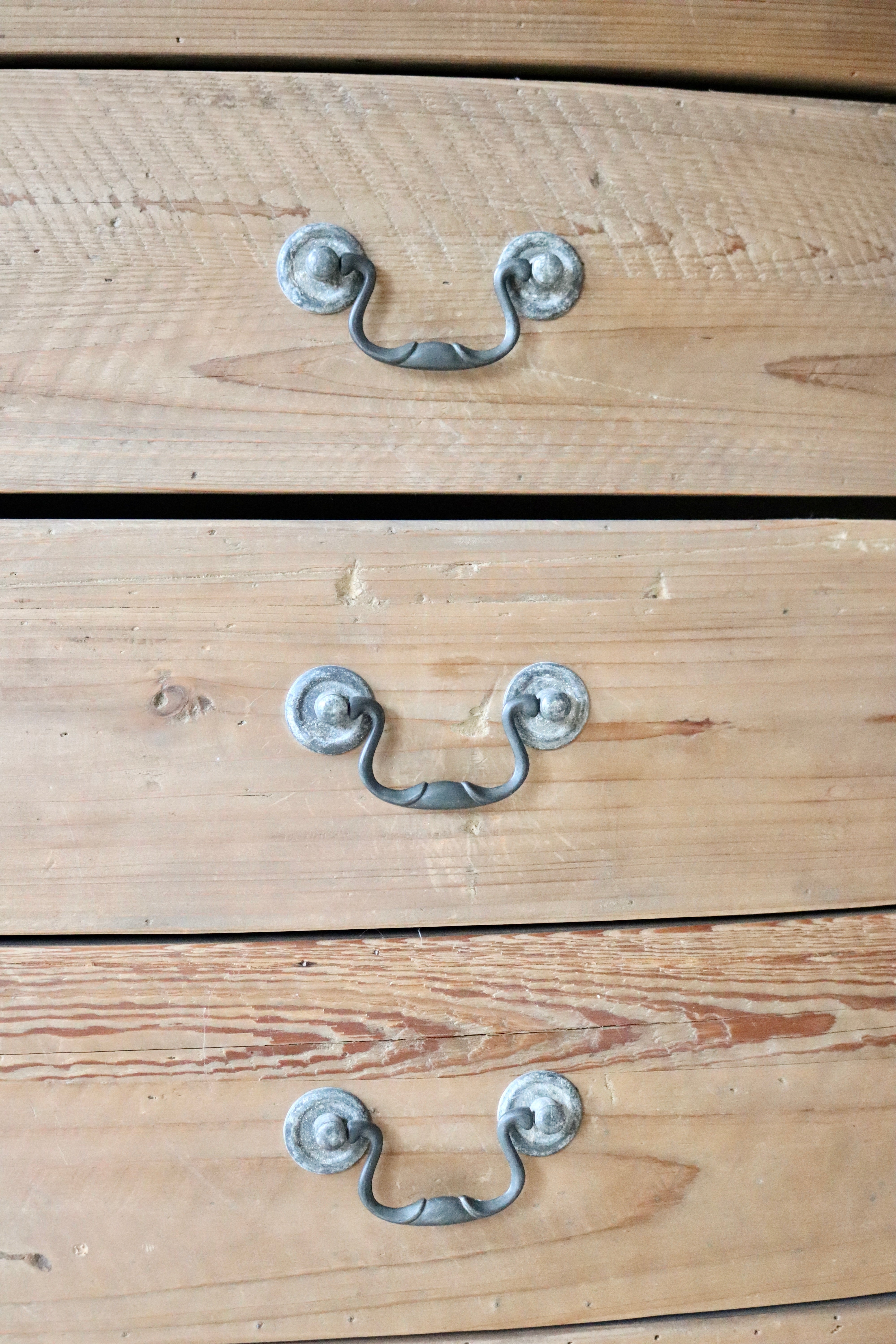 Vintage Pine Bow Front Chest