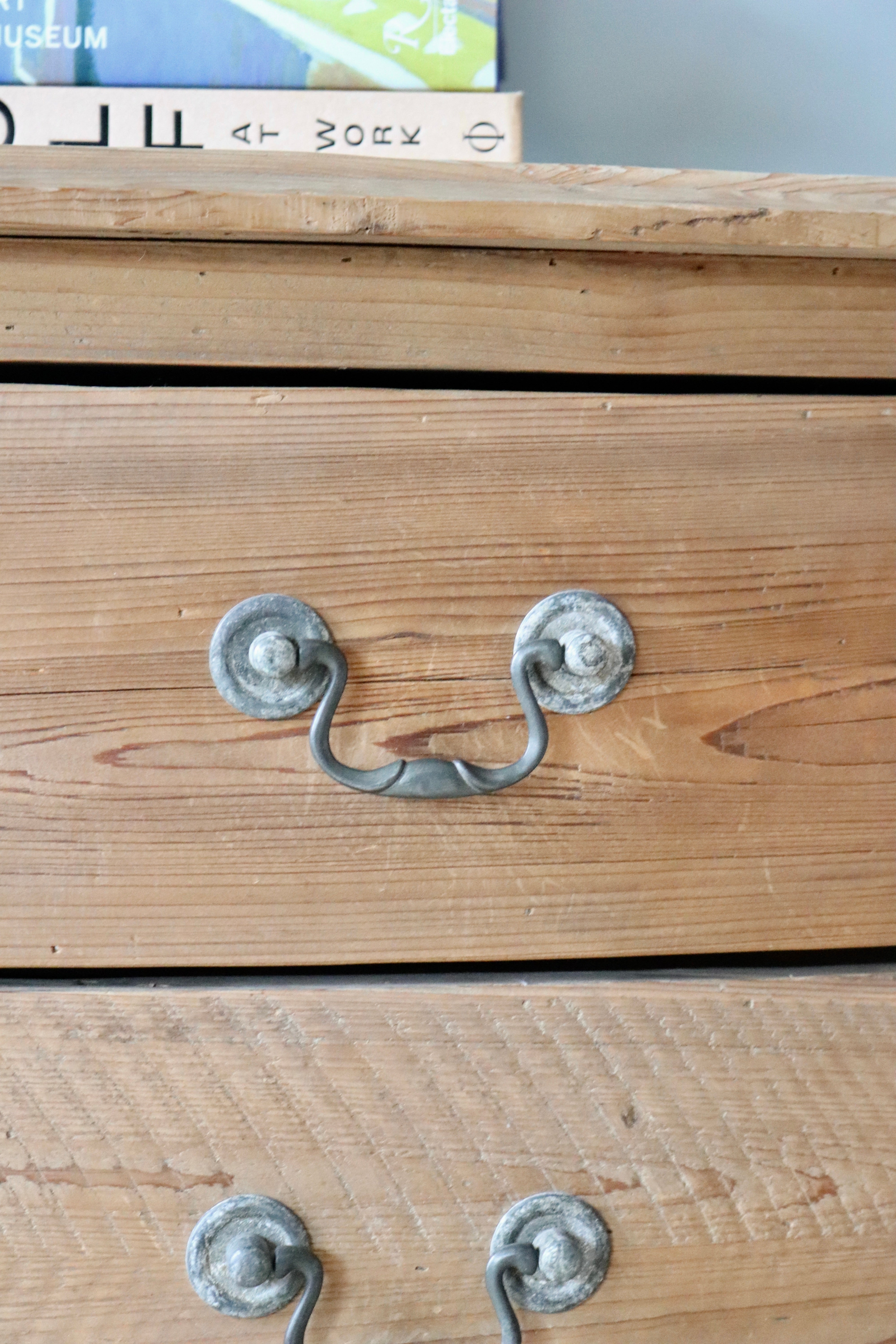 Vintage Pine Bow Front Chest