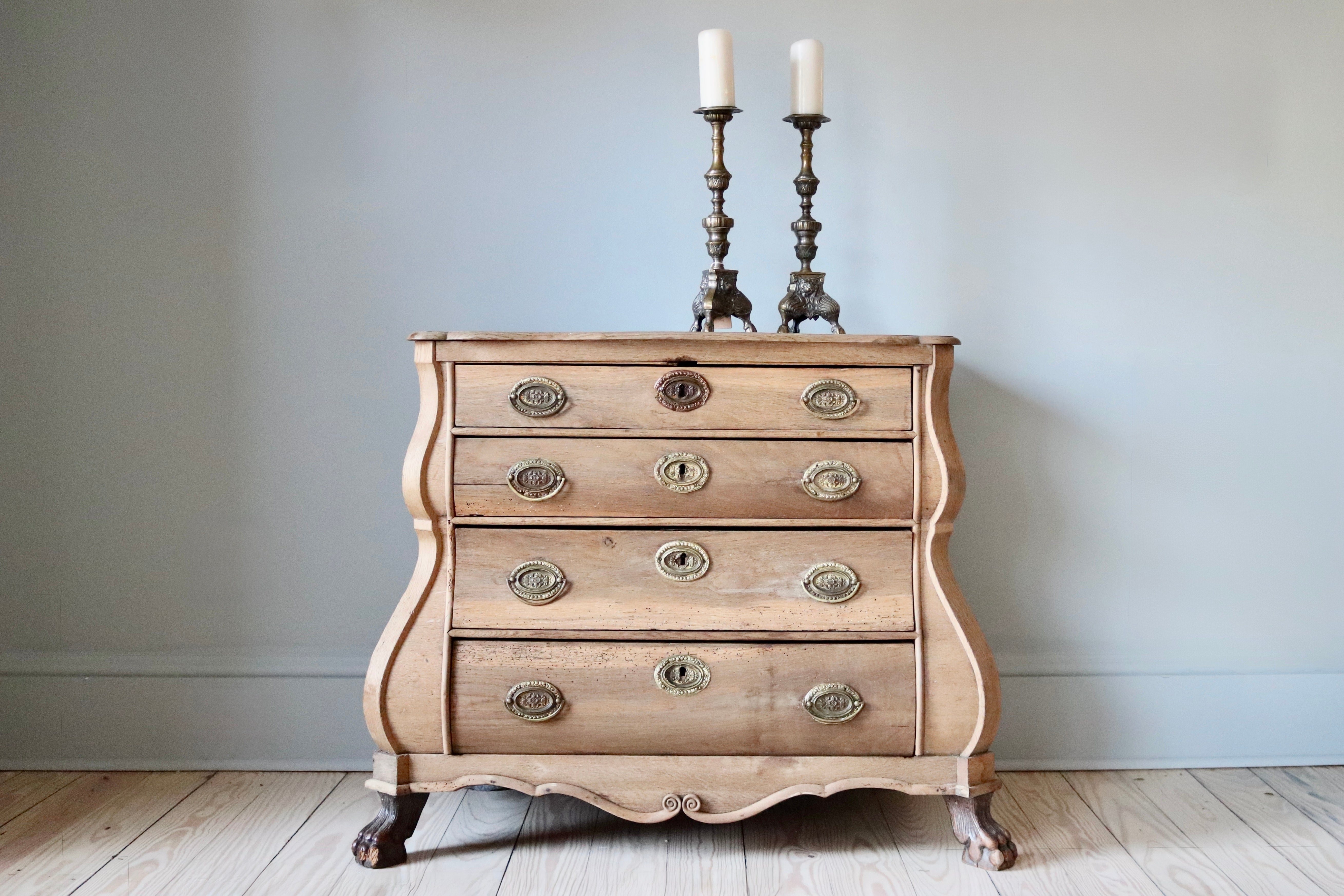 Dutch Oak Bombe Chest