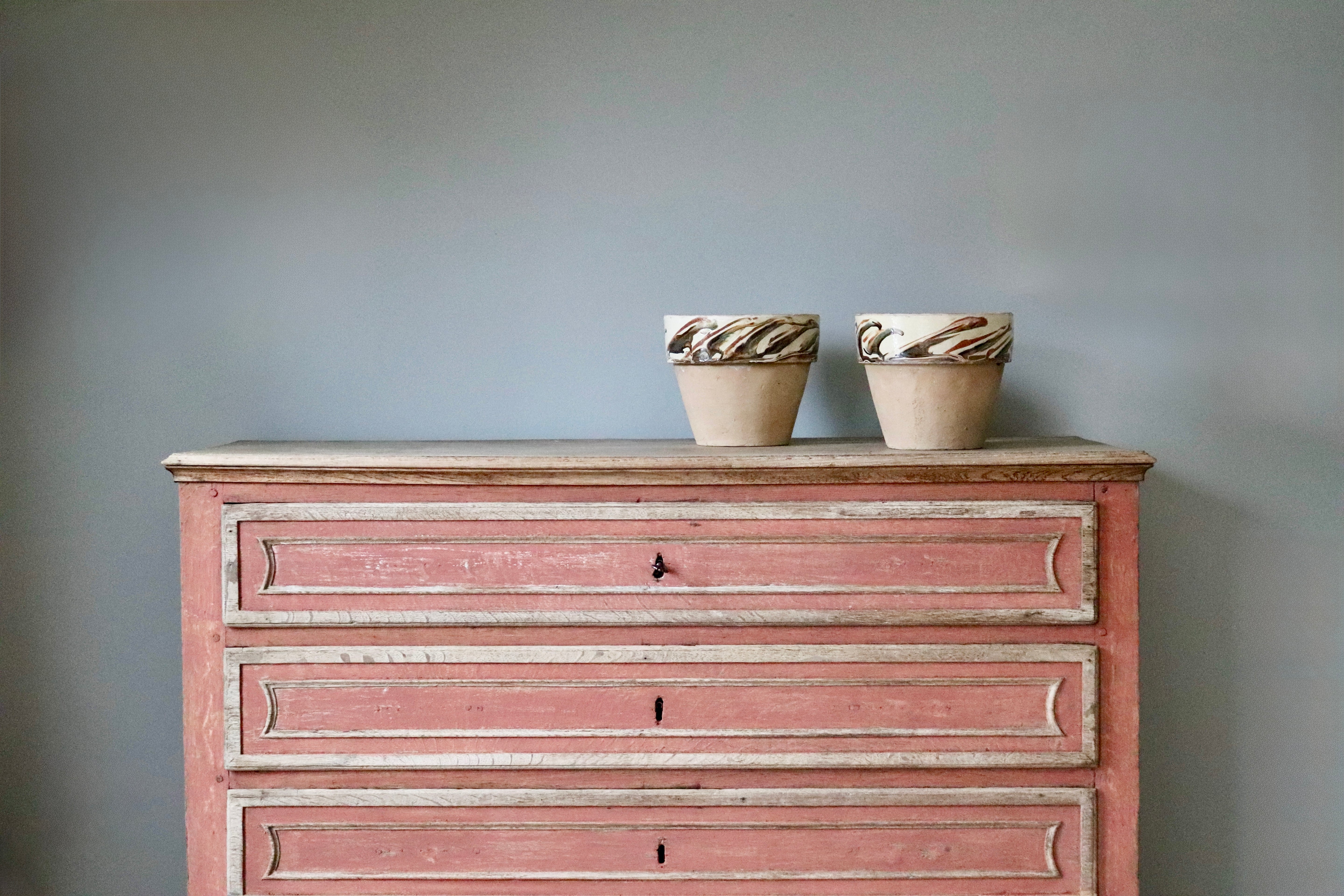 Belgian Red Painted Chest