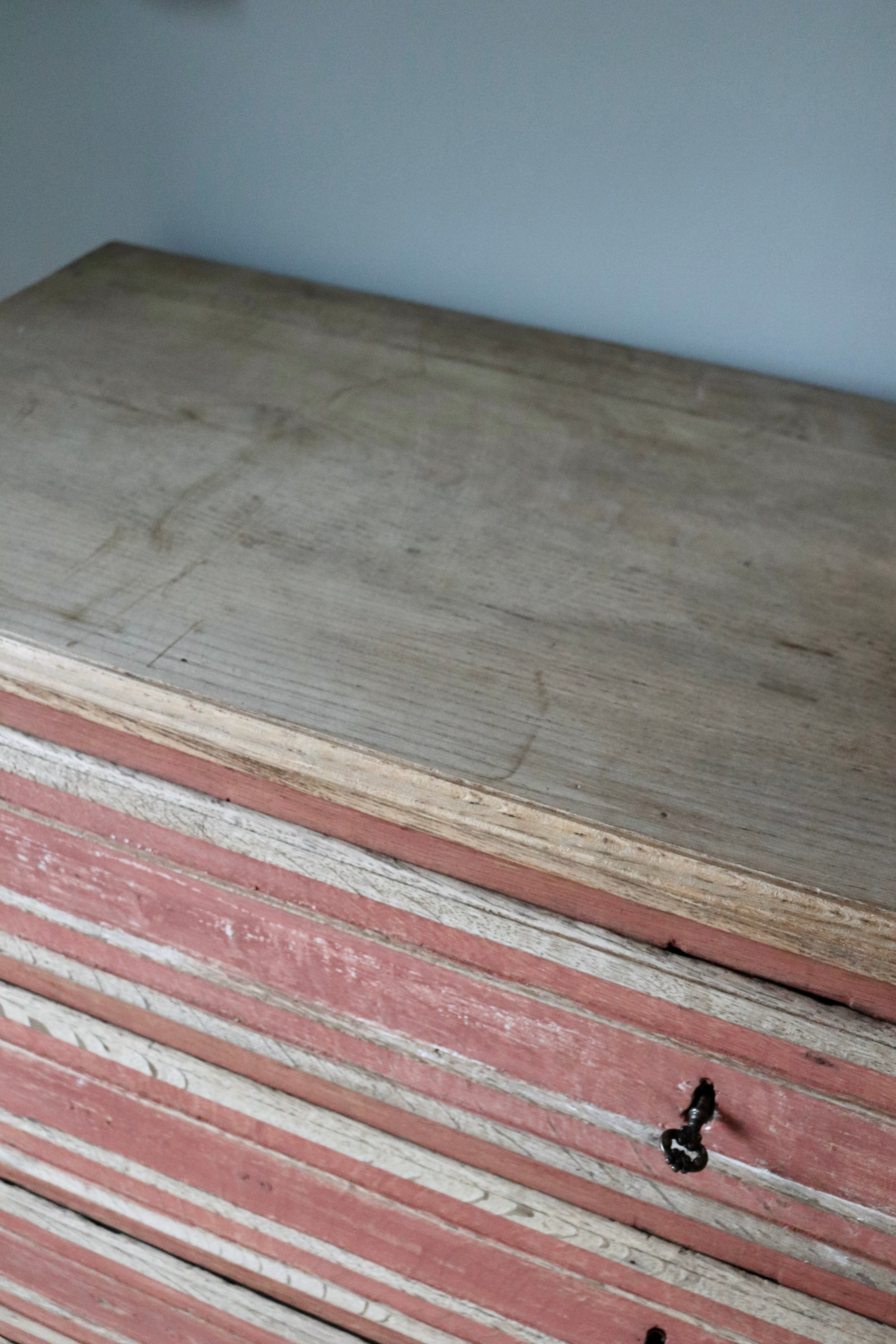Belgian Red Painted Chest