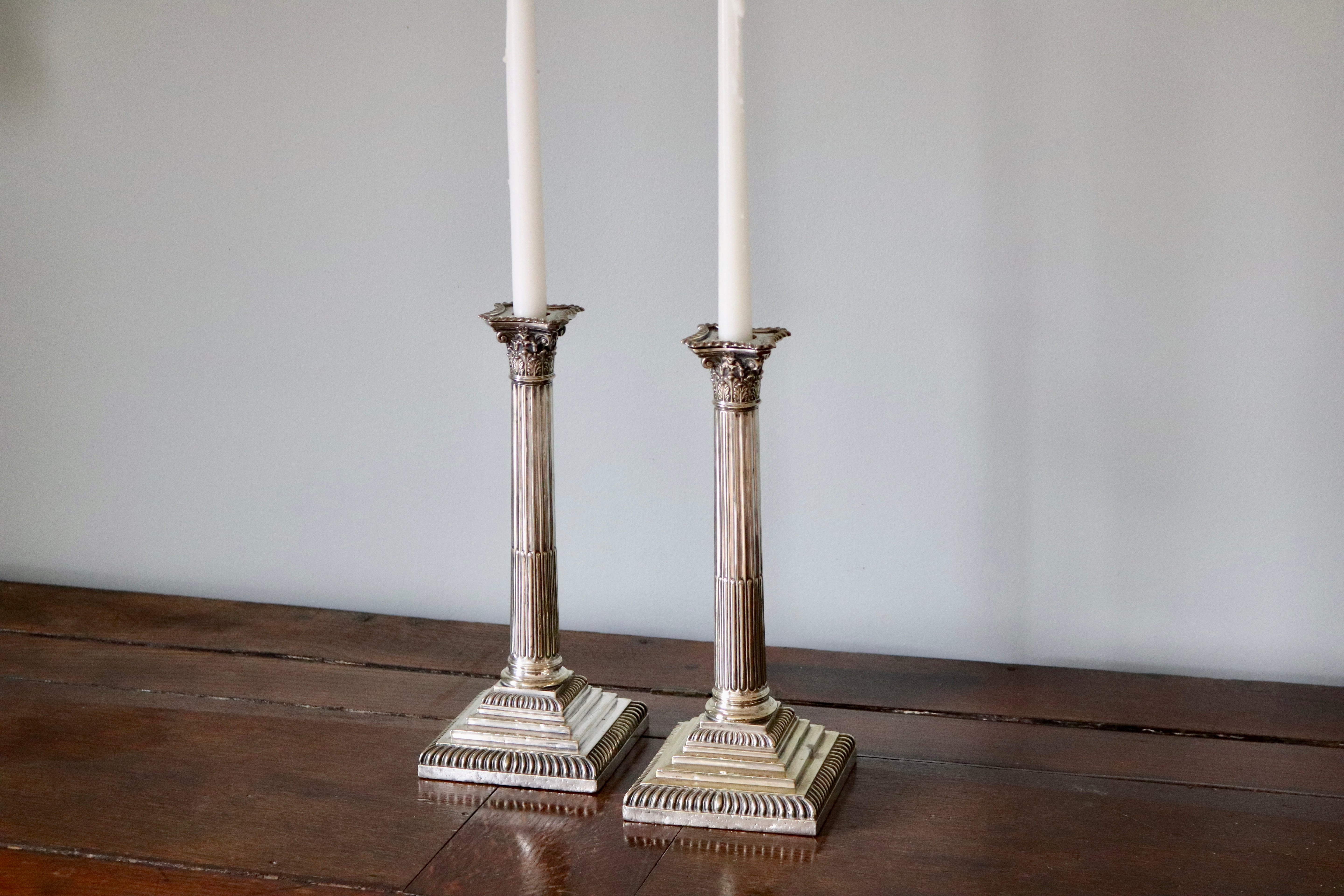 Vintage Silver Plate Candlesticks