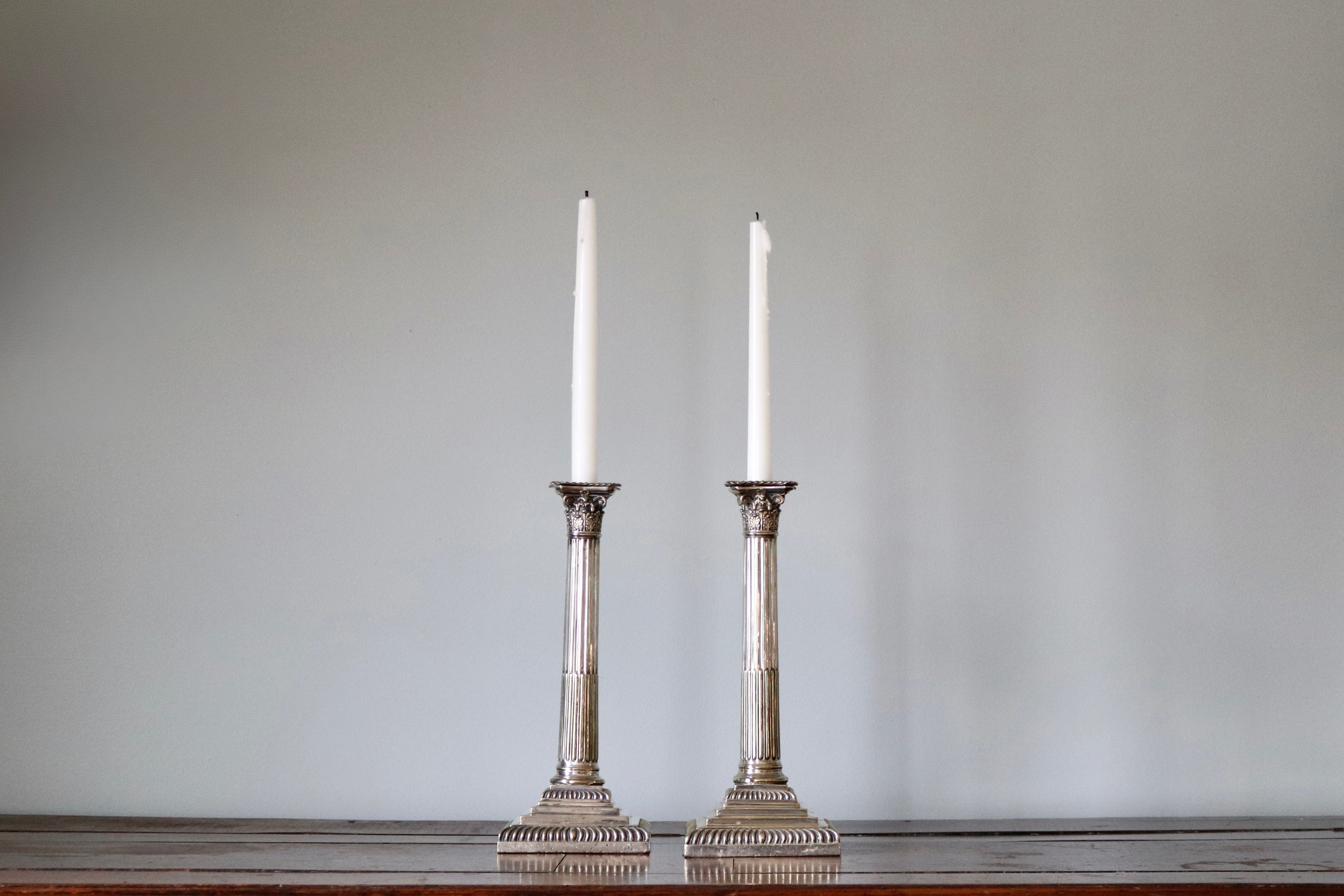 Vintage Silver Plate Candlesticks