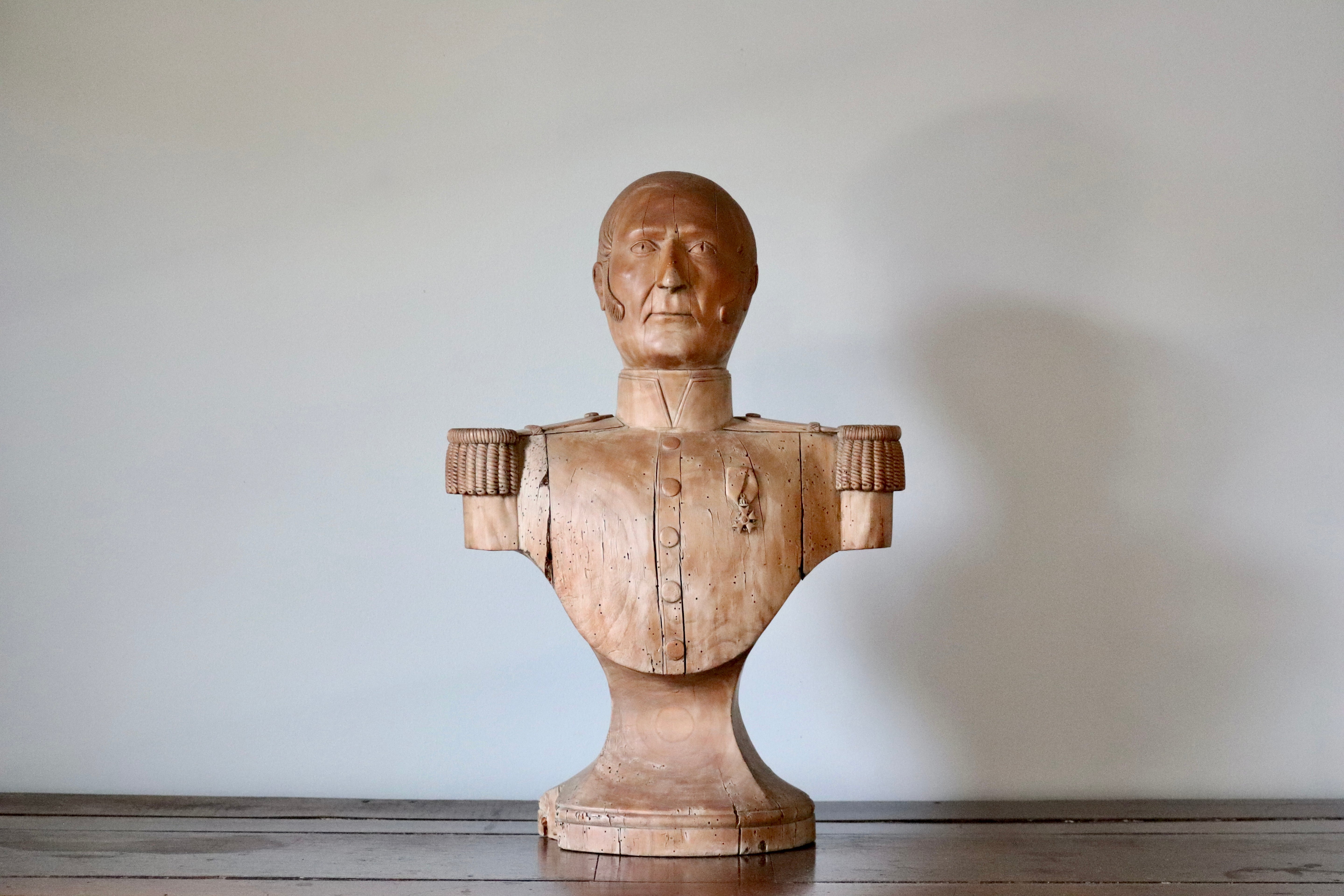 Carved Wooden Bust
