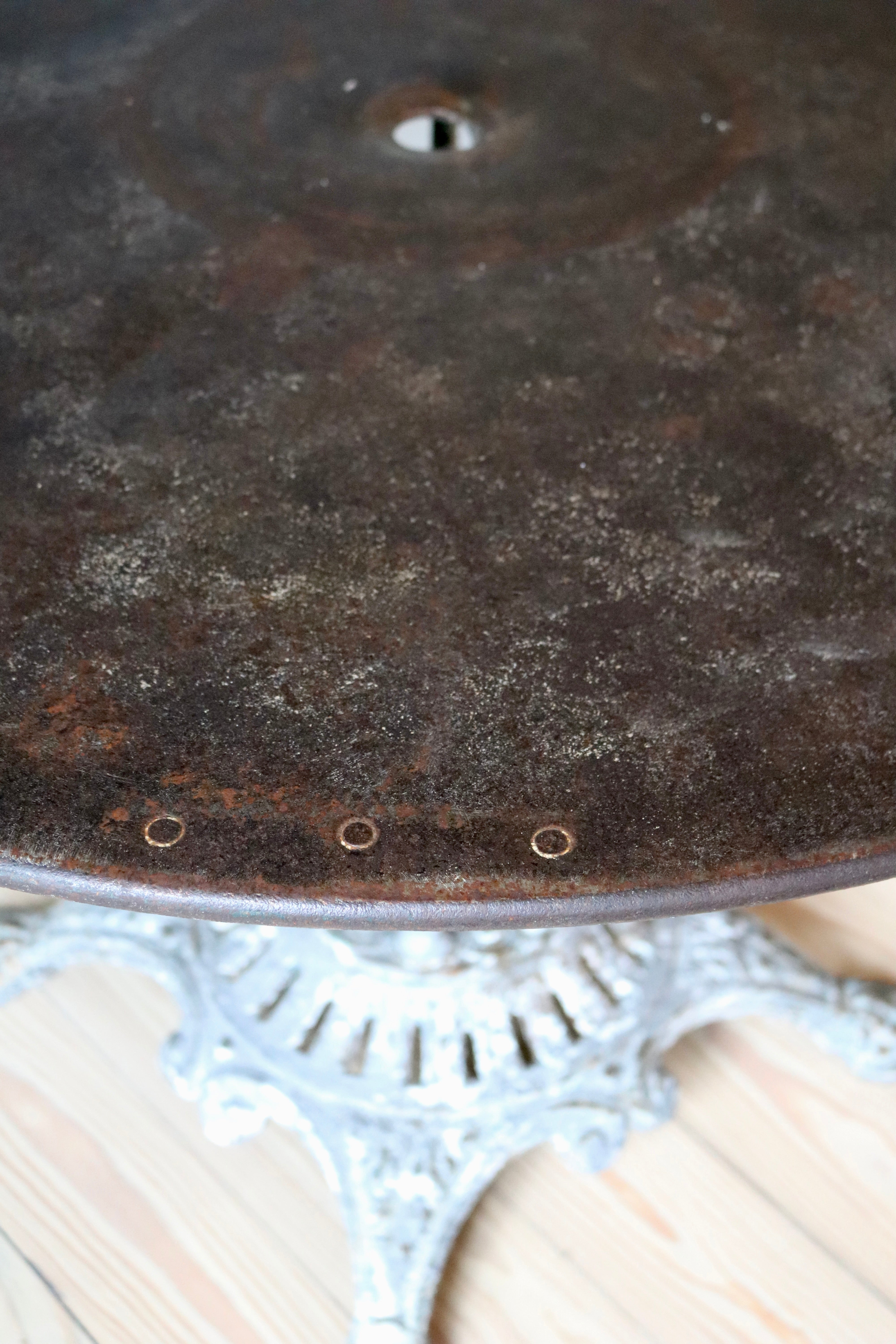 French Garden Table Metal Top