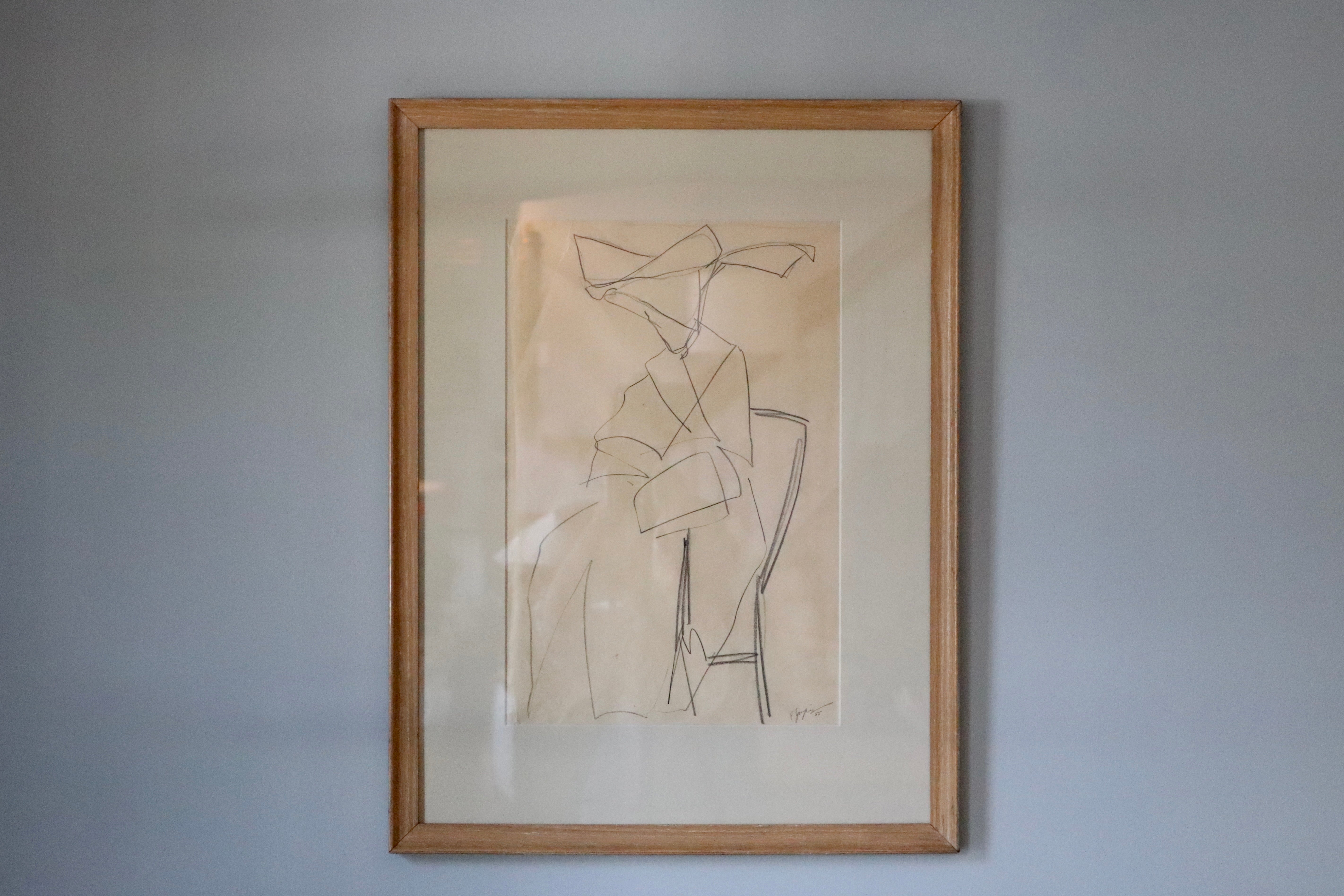 Abstract Charcoal Drawing Signed Edition 55 ￼