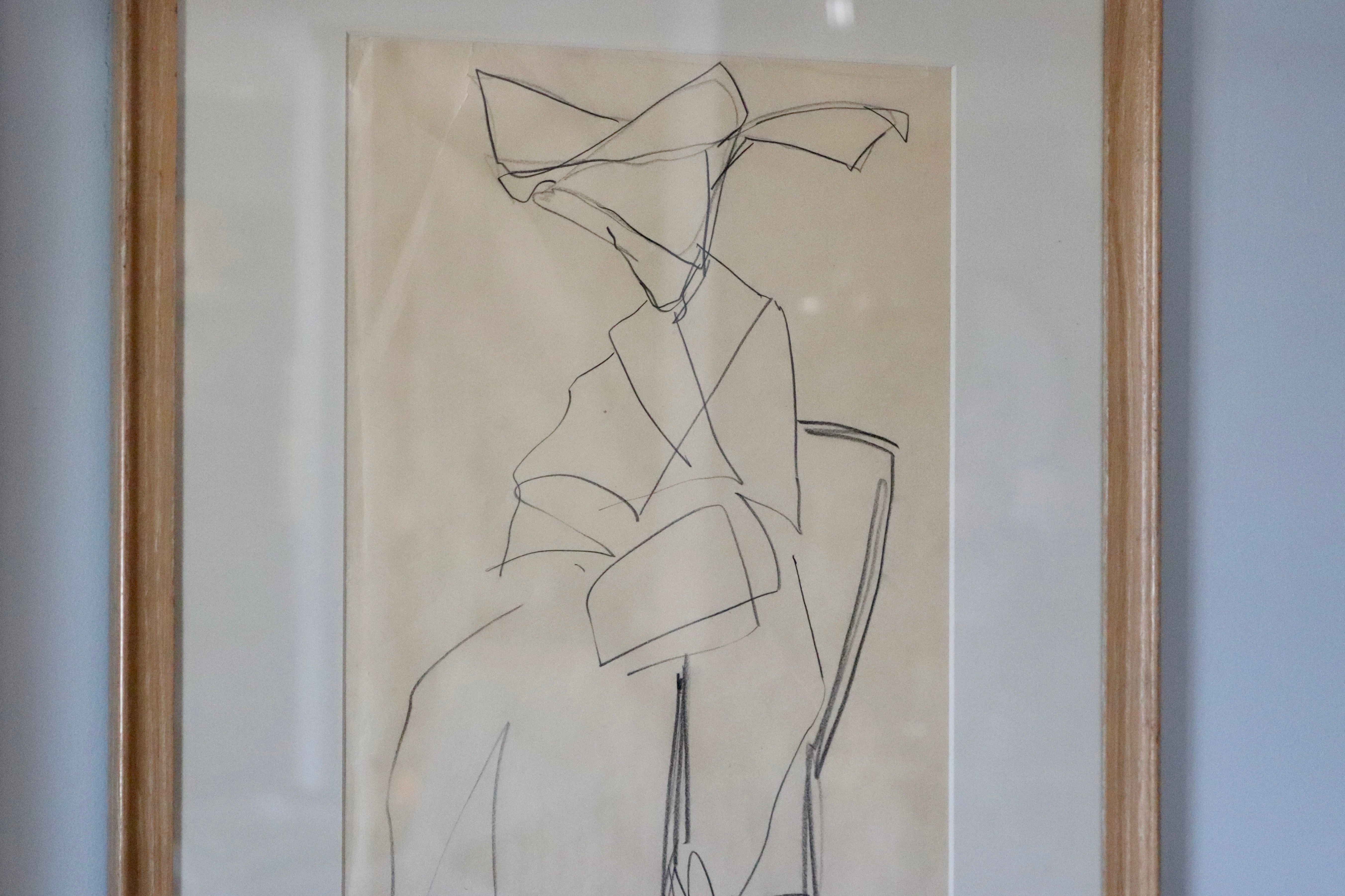 Abstract Charcoal Drawing Signed Edition 55 ￼