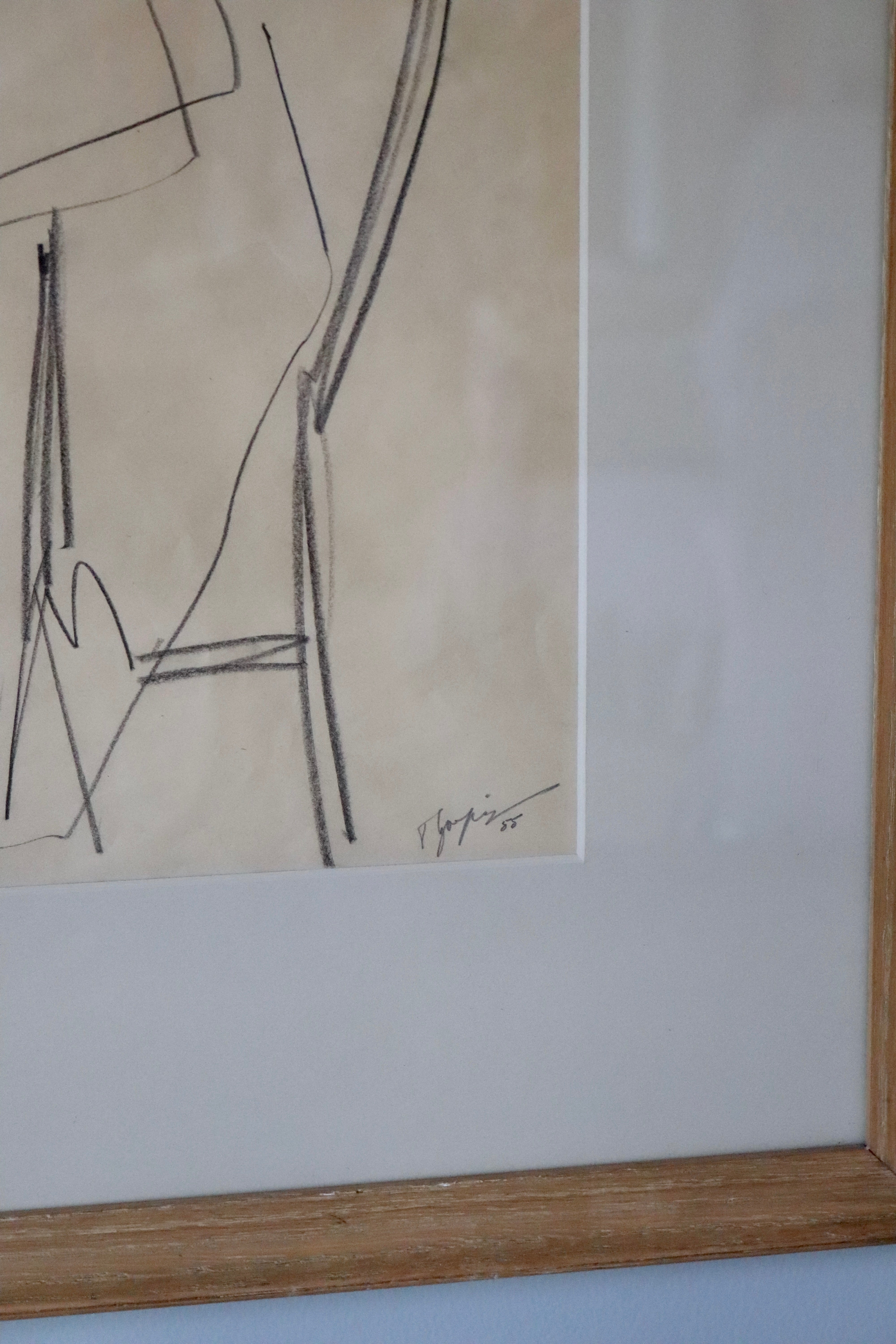 Abstract Charcoal Drawing Signed Edition 55 ￼