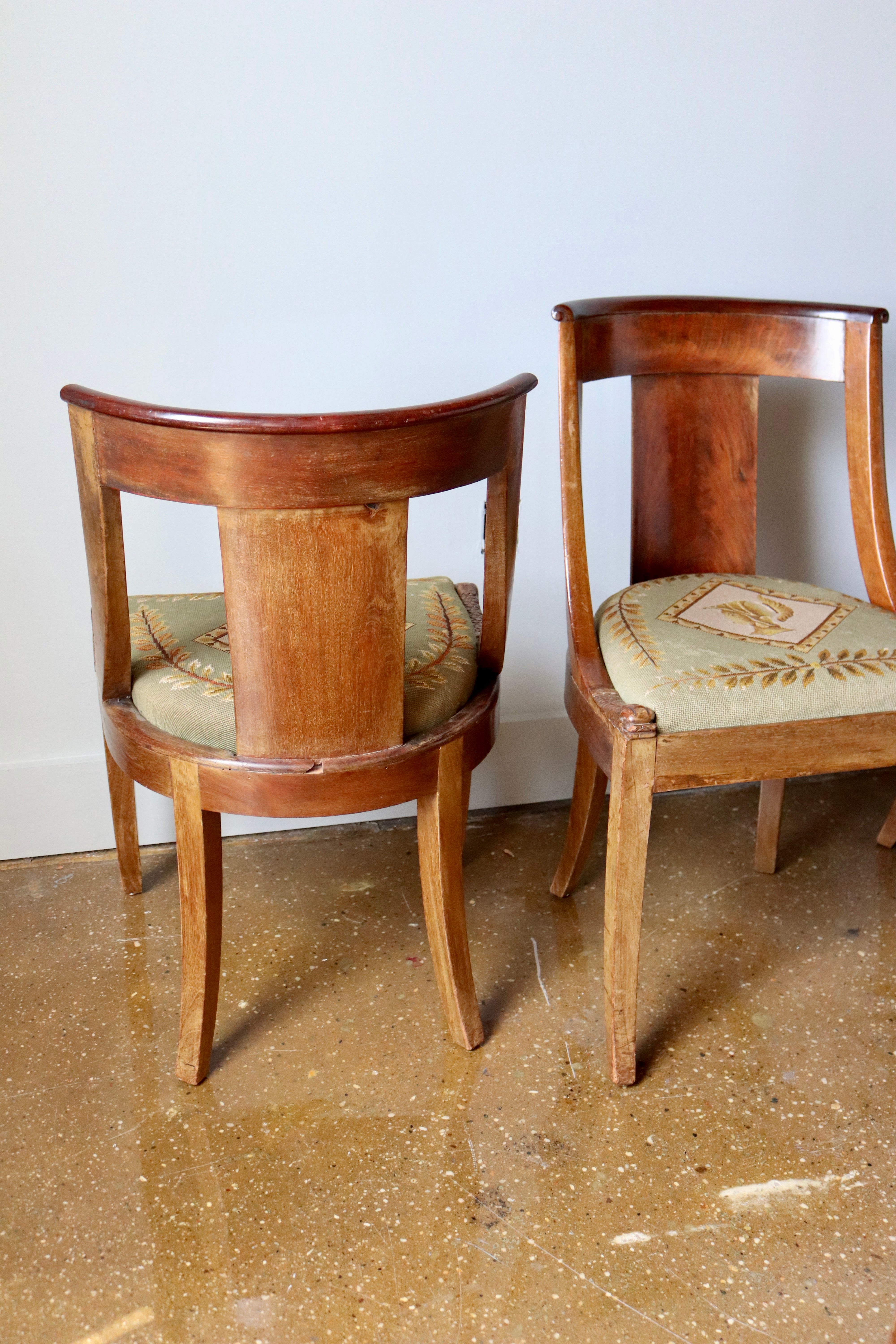 Dining Chairs with Needlepoint Seats