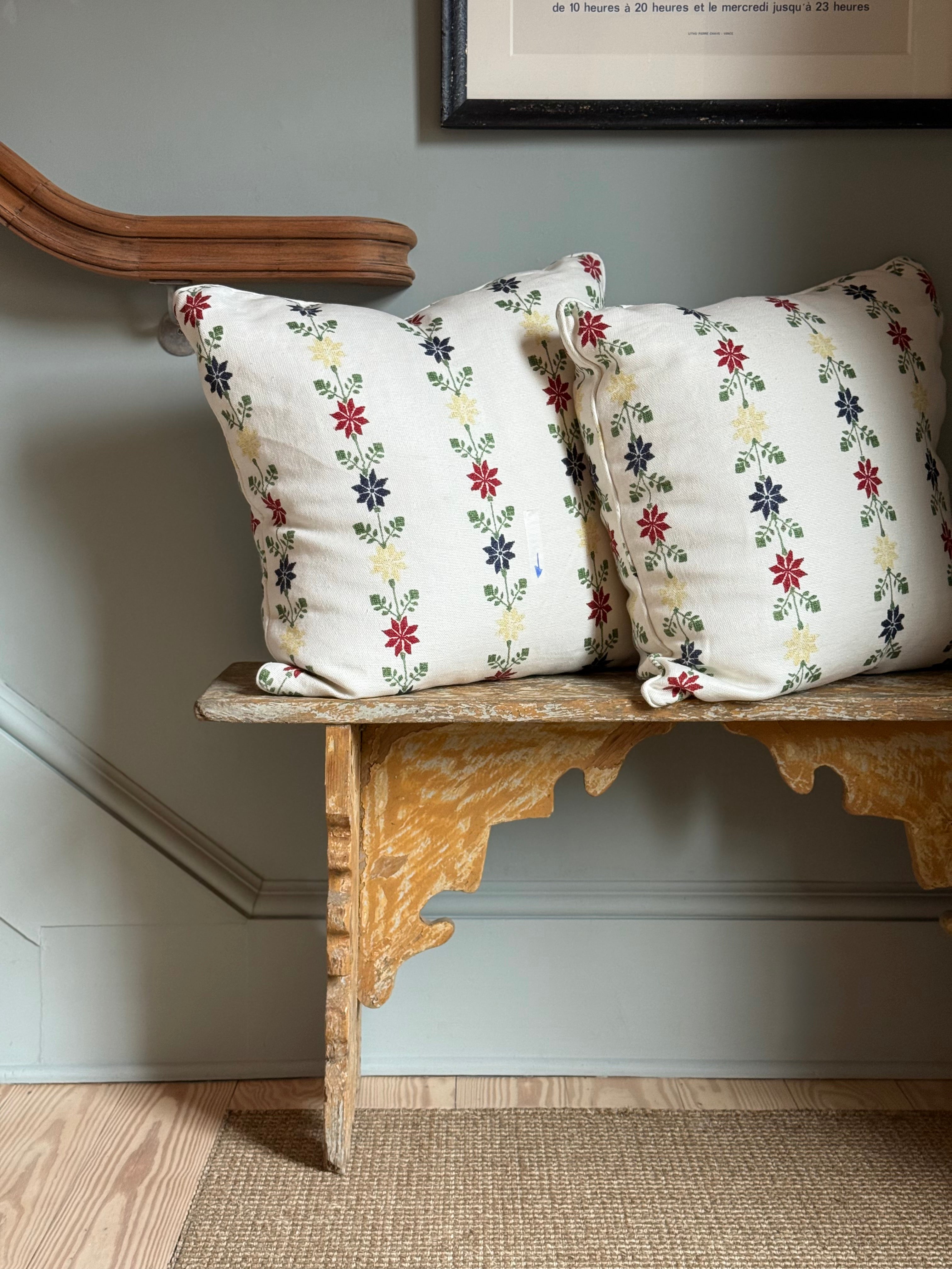 Vintage Painted Hungarian Bench