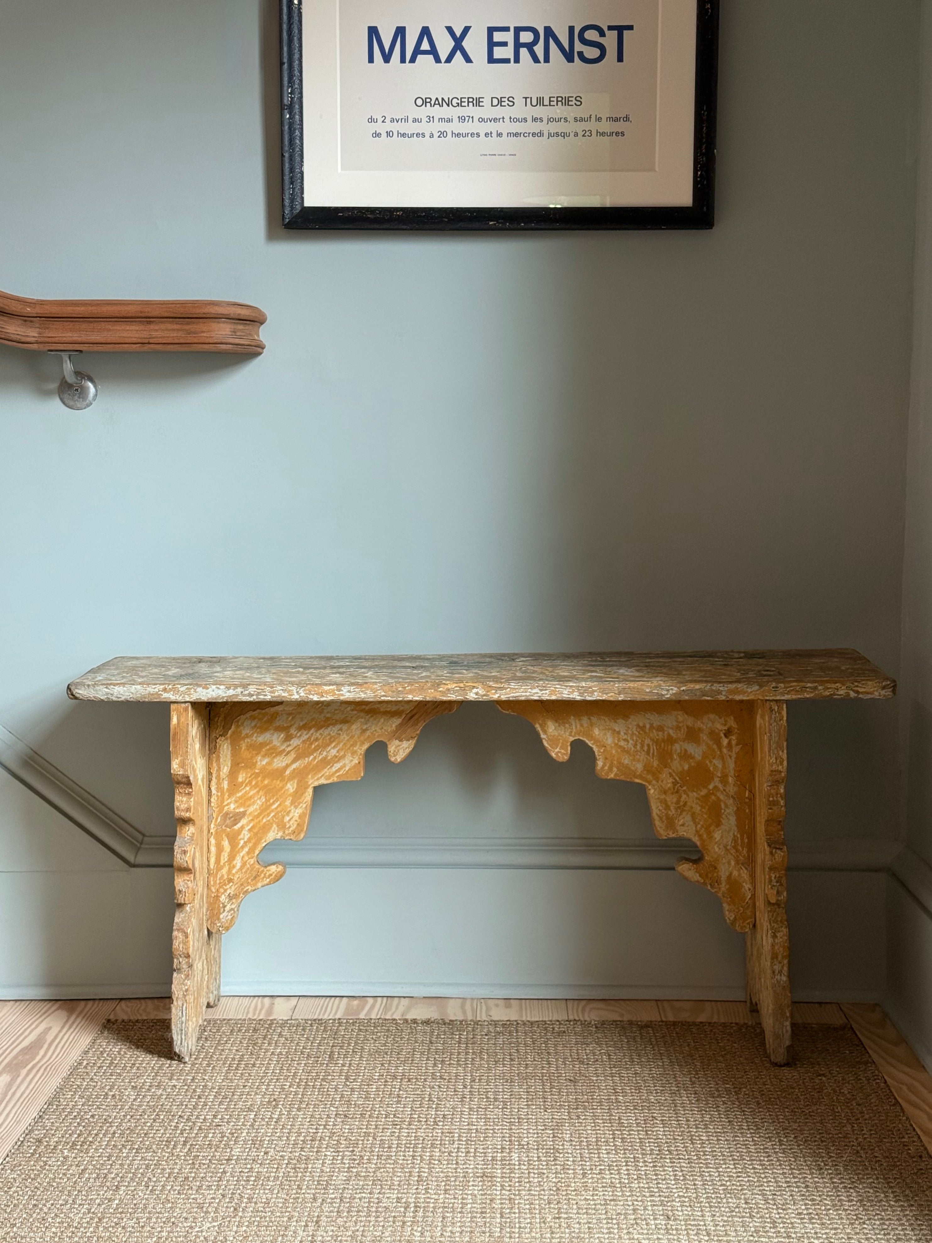 Vintage Painted Hungarian Bench