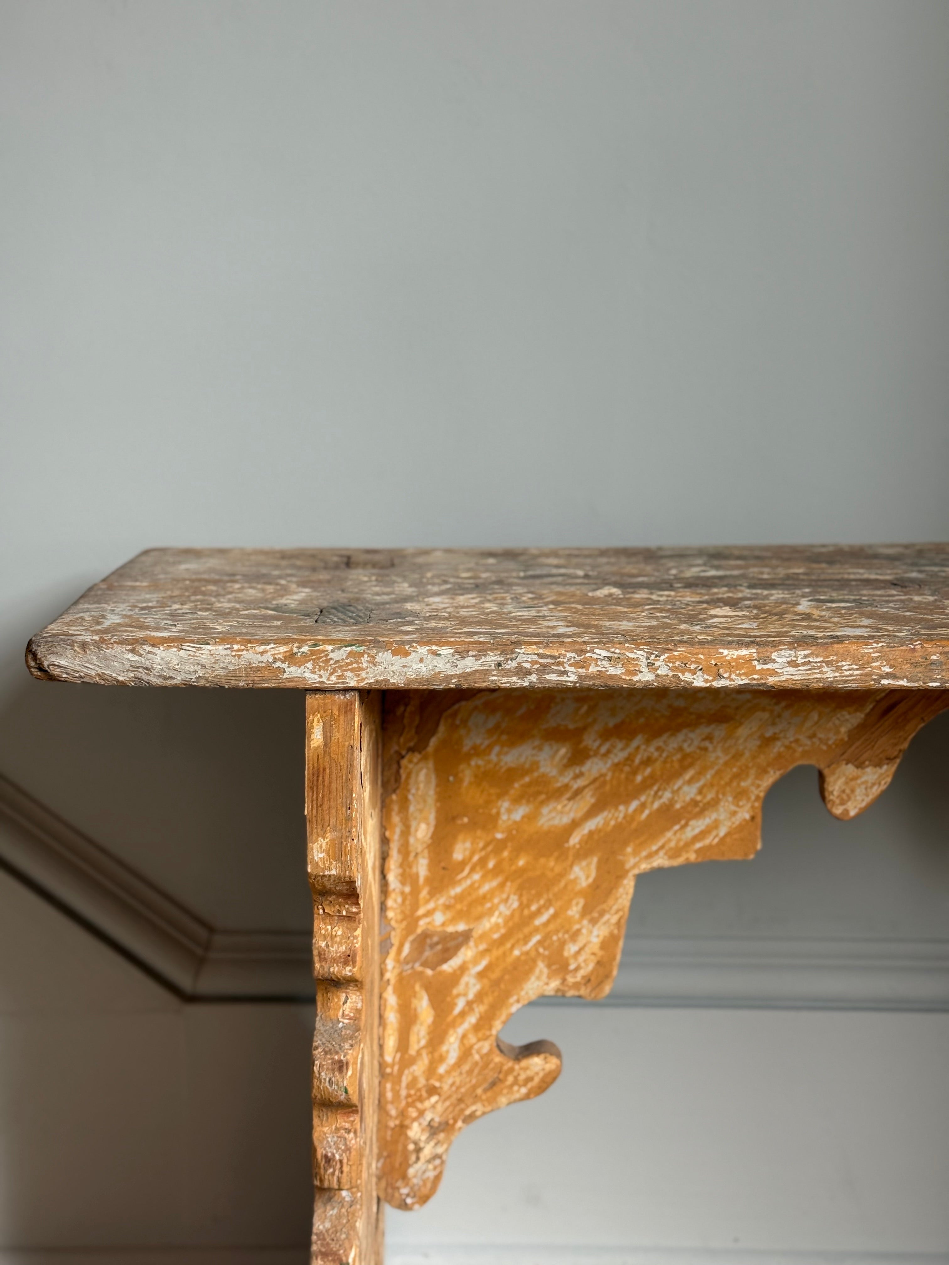 Vintage Painted Hungarian Bench